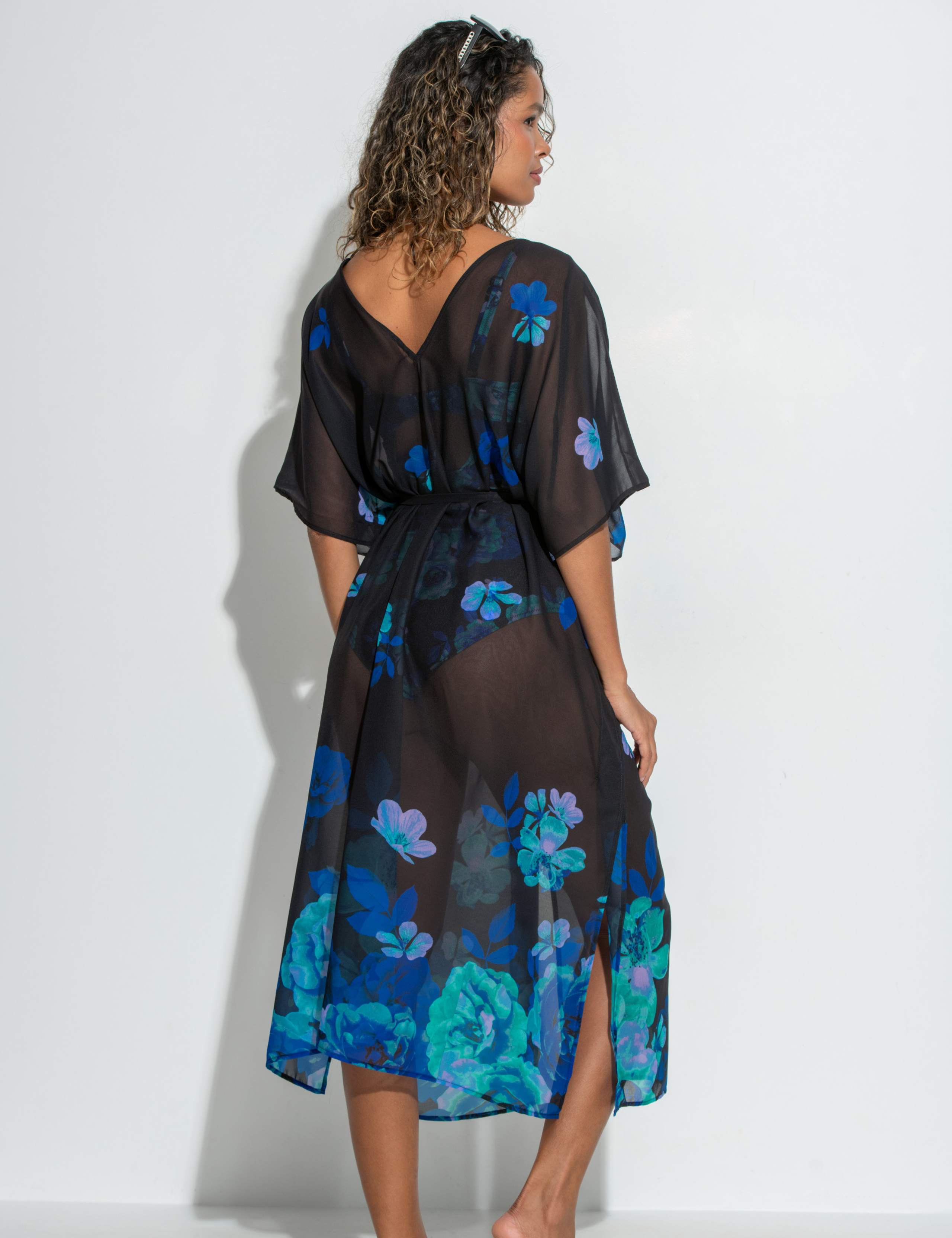 Floral Beach Cover Up Kaftan 3 of 9