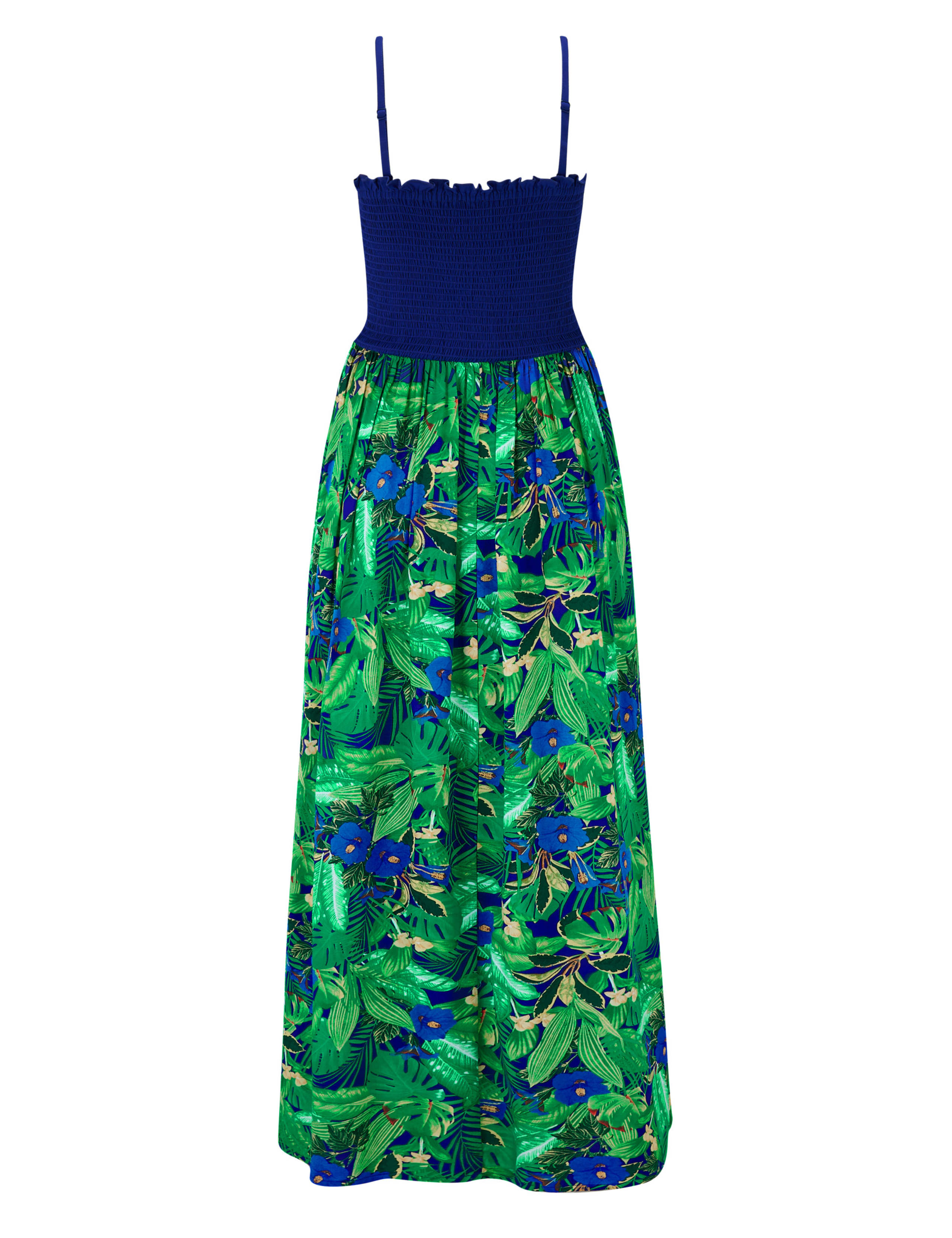 Floral Strappy Shirred Maxi Beach Dress 6 of 8
