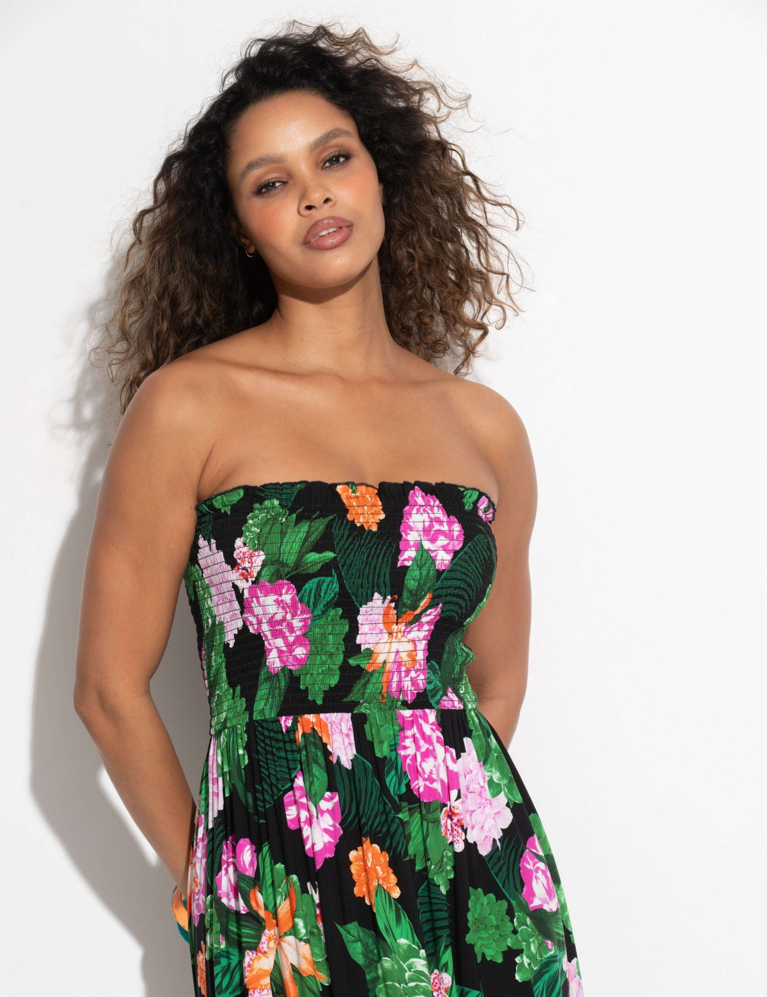 Emma Strapless Shirred Maxi Beach Dress 5 of 7