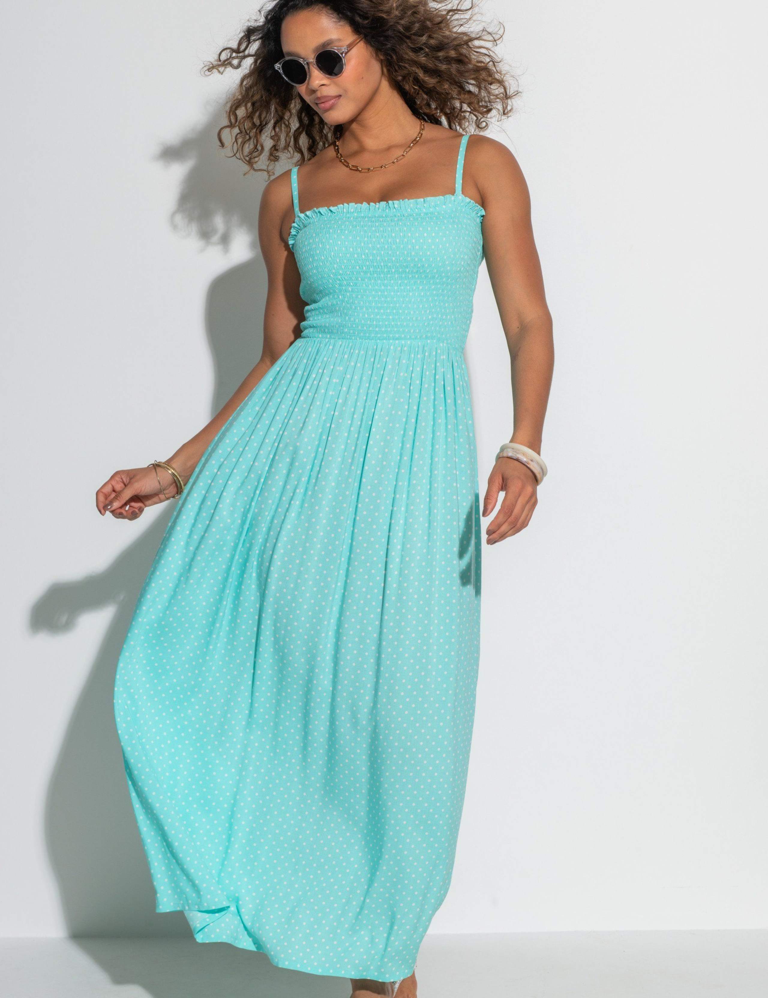 Emma Strapless Shirred Maxi Beach Dress 5 of 6