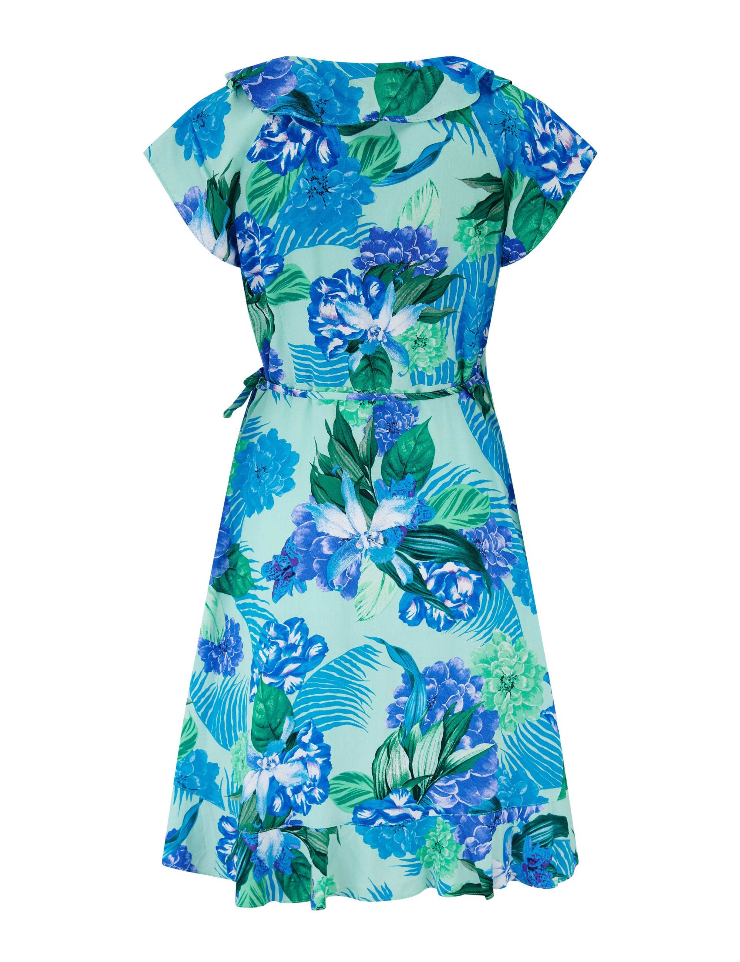 Penny Frill Wrap Woven Beach Dress 2 of 9