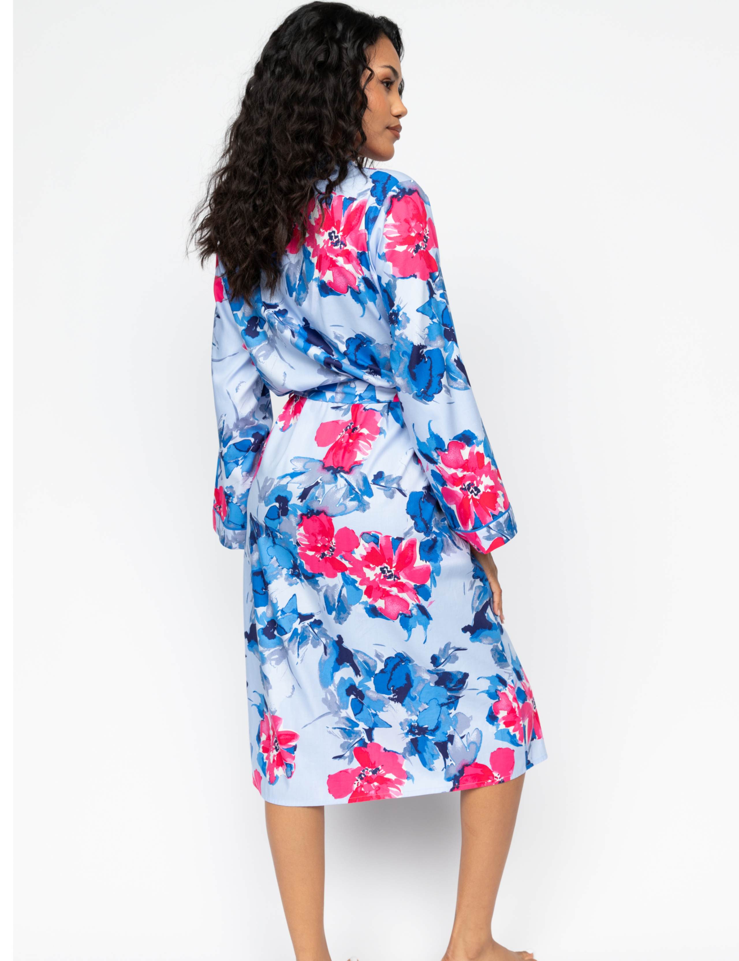 Cotton Modal Floral Dressing Gown 3 of 3