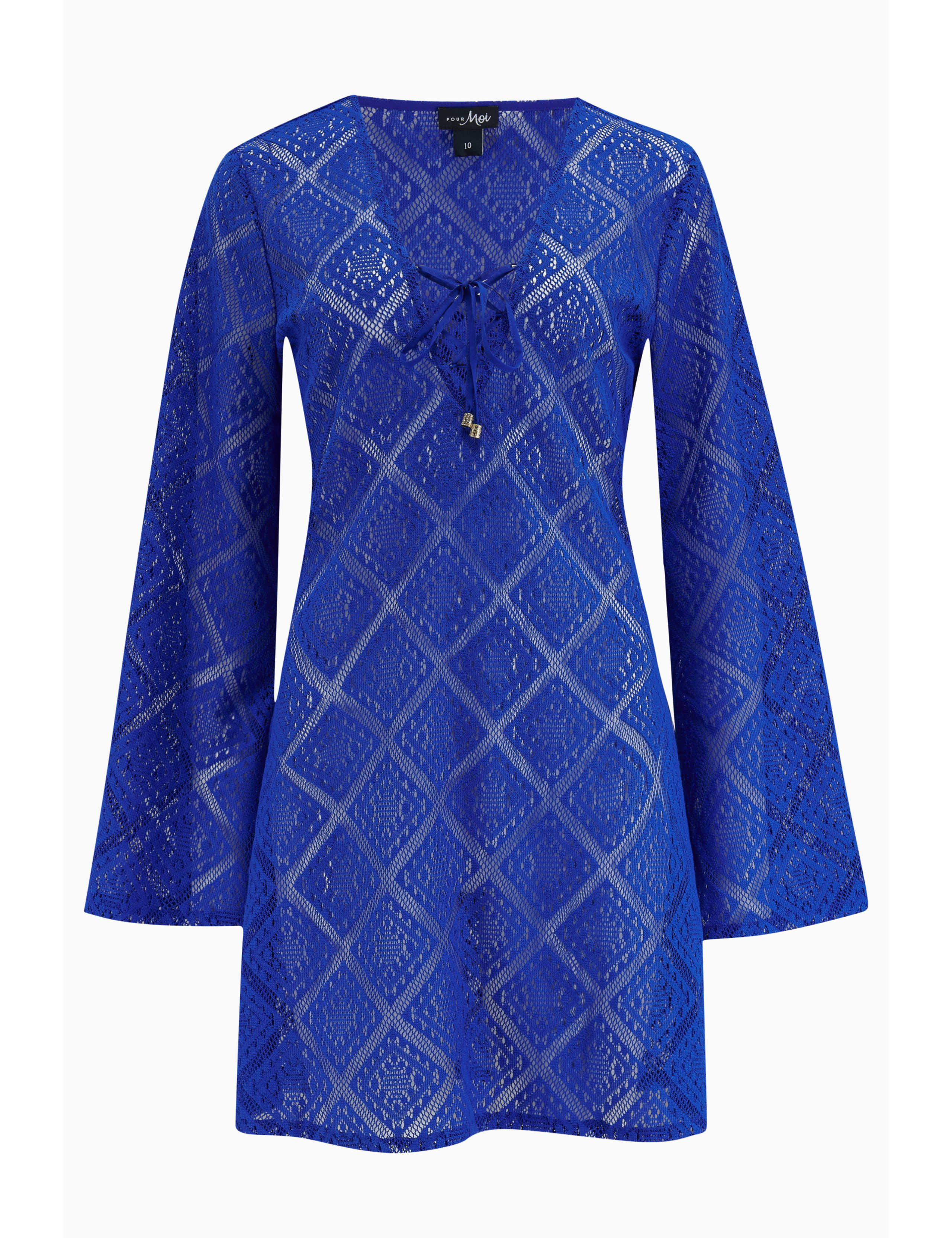 Free Spirit Lace Long Sleeve Beach Dress 2 of 8