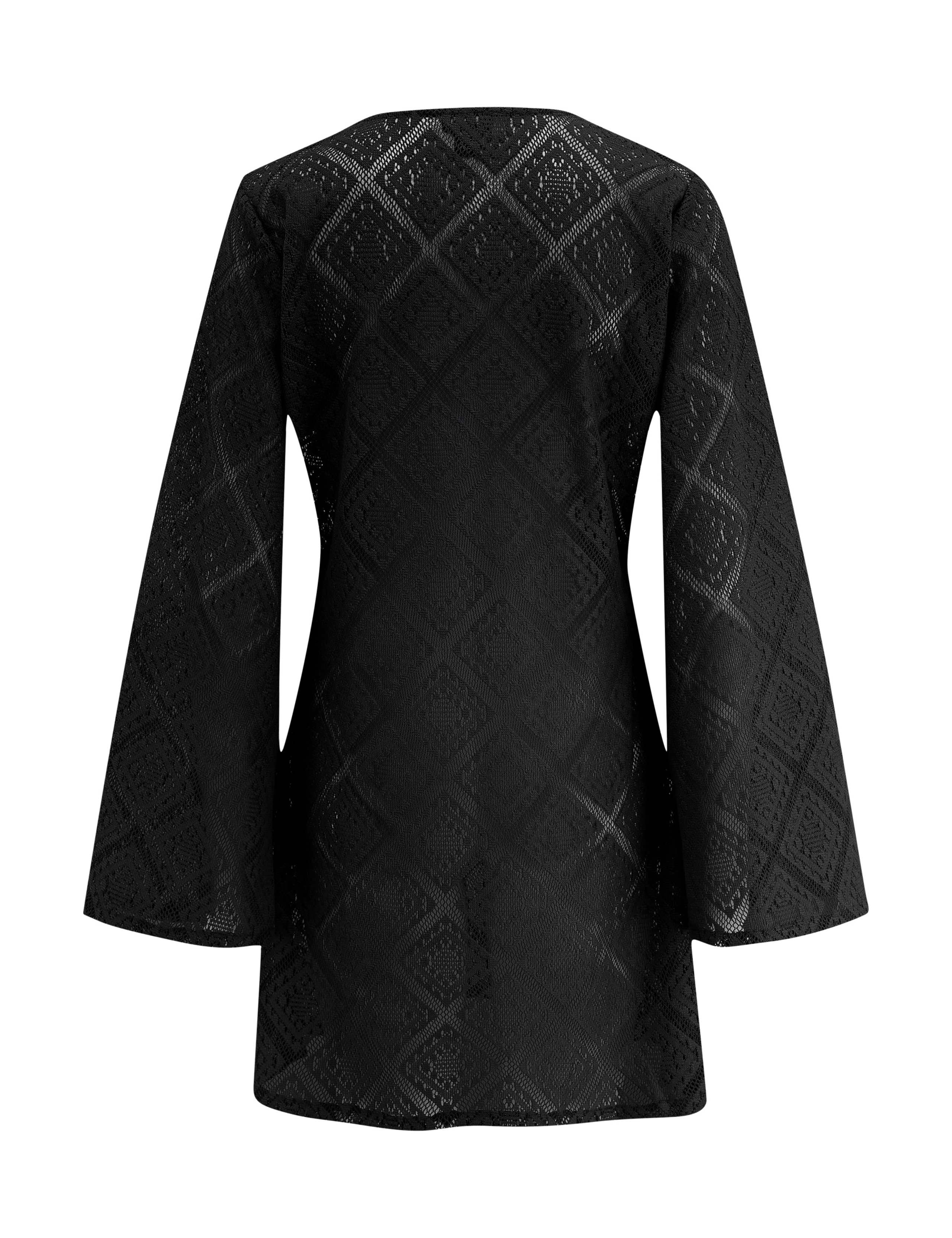 Free Spirit Lace Long Sleeve Beach Dress 7 of 7