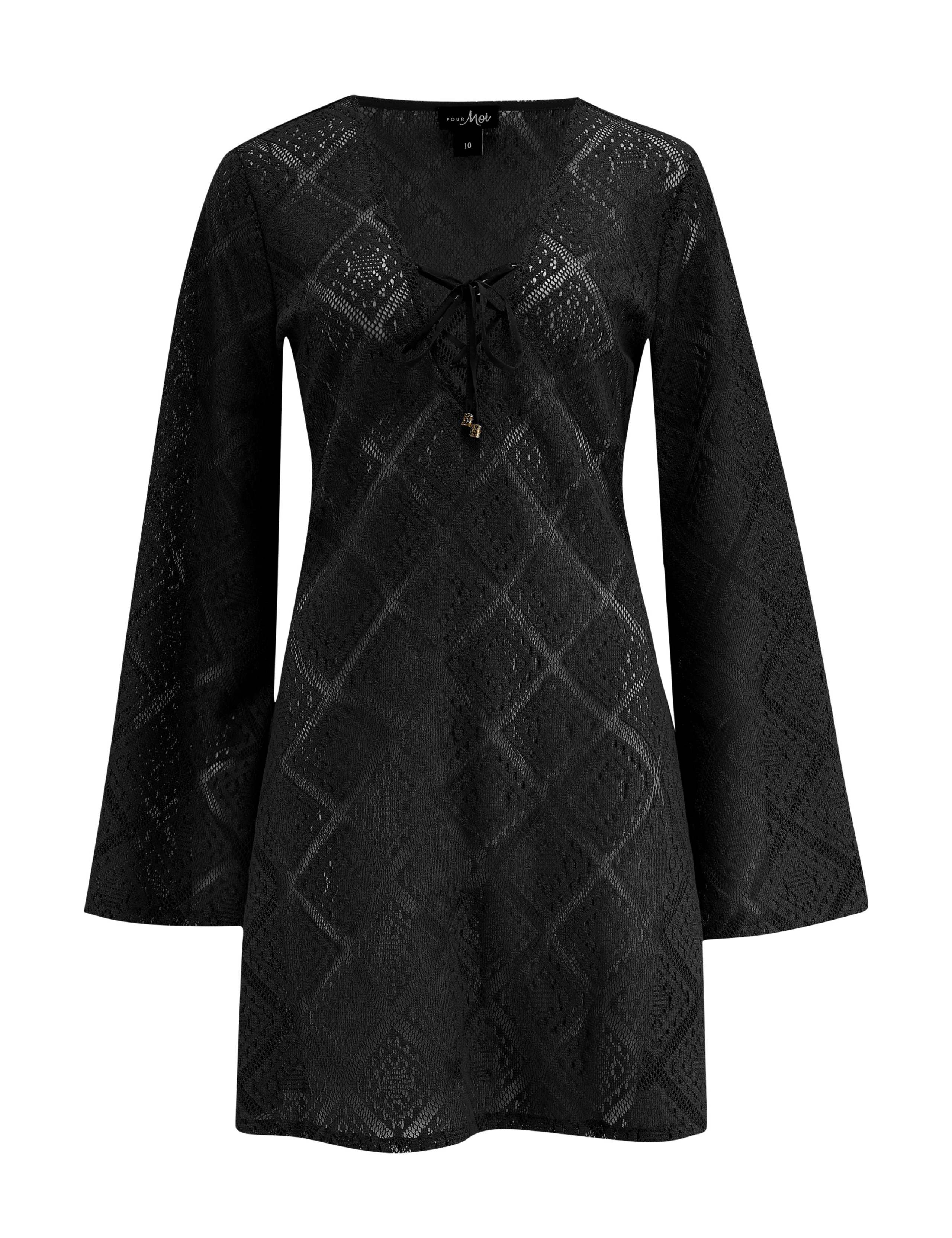 Free Spirit Lace Long Sleeve Beach Dress 2 of 7