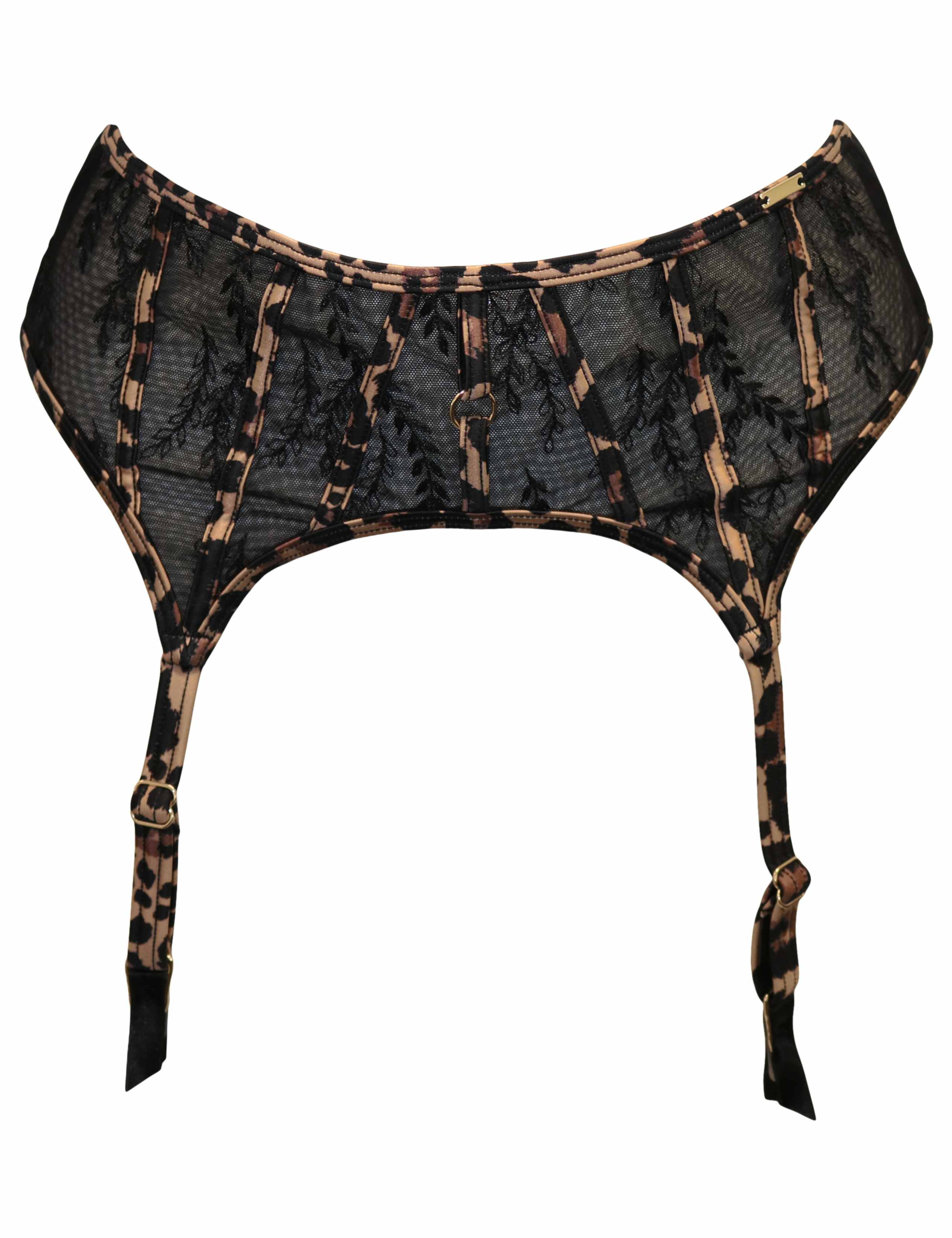 India Leopard Embroidered Suspender 2 of 6