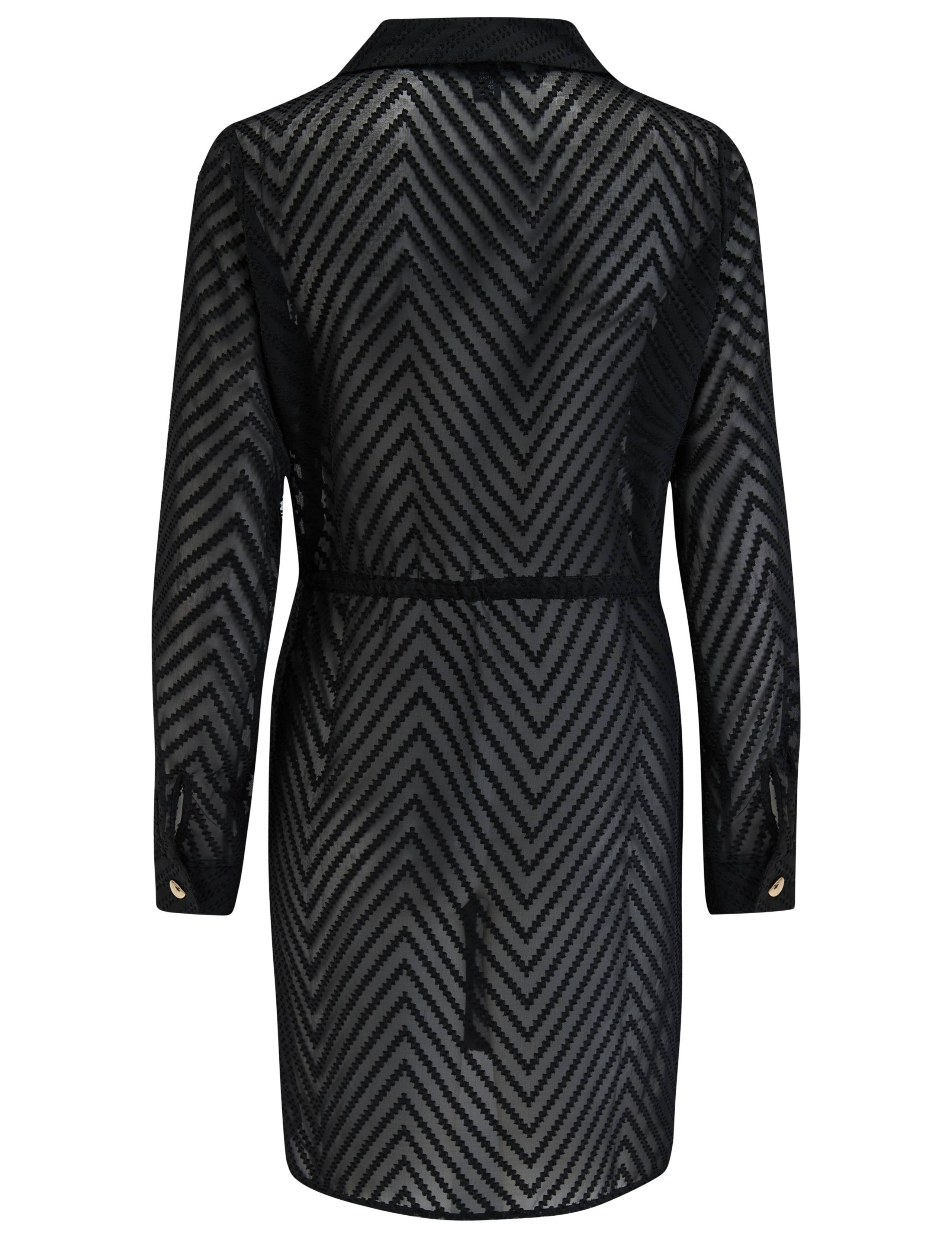 Chevron Stripe Button Through Beach Shirt 7 of 7