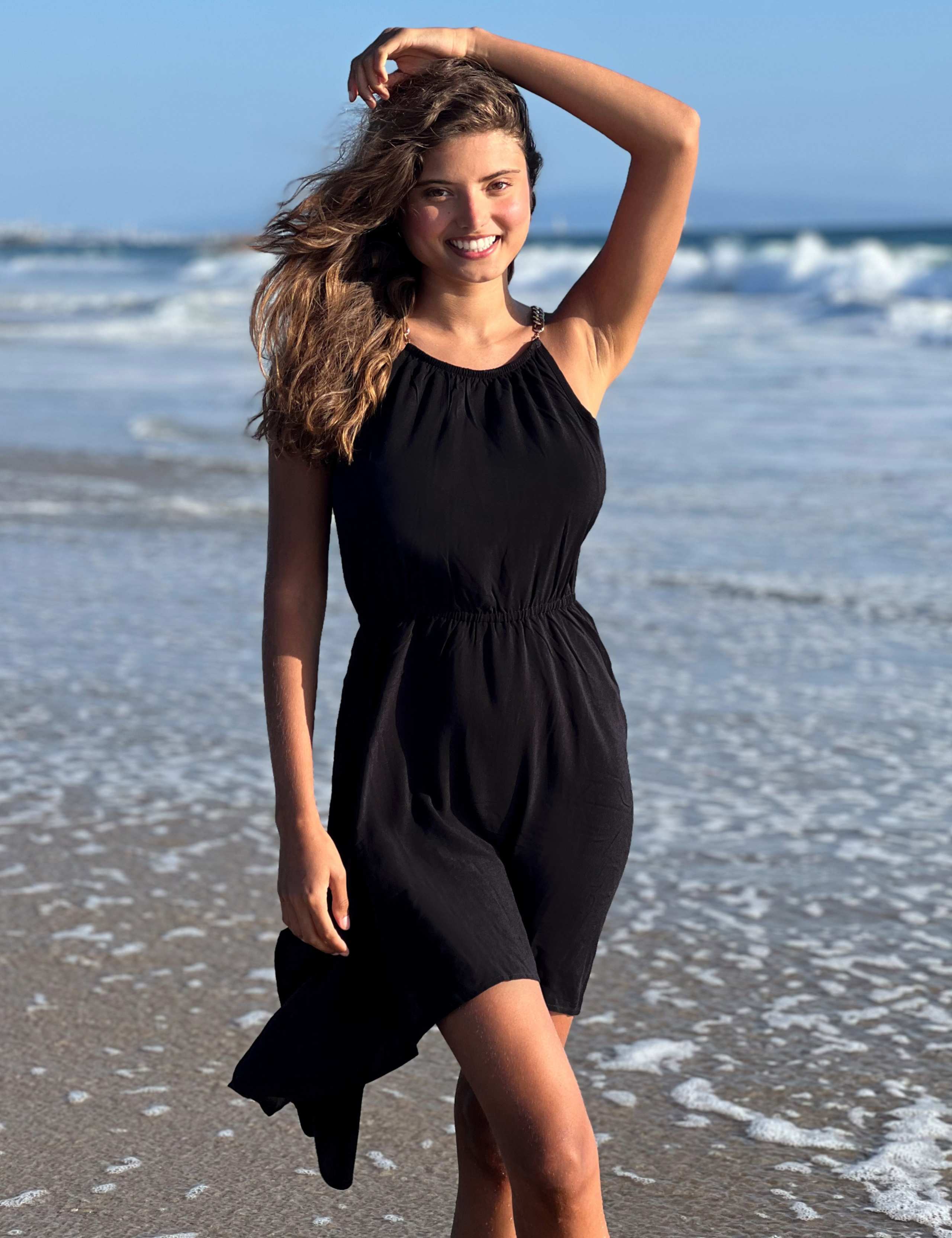 Amber Gold Chain High Neck Beach Dress 5 of 8