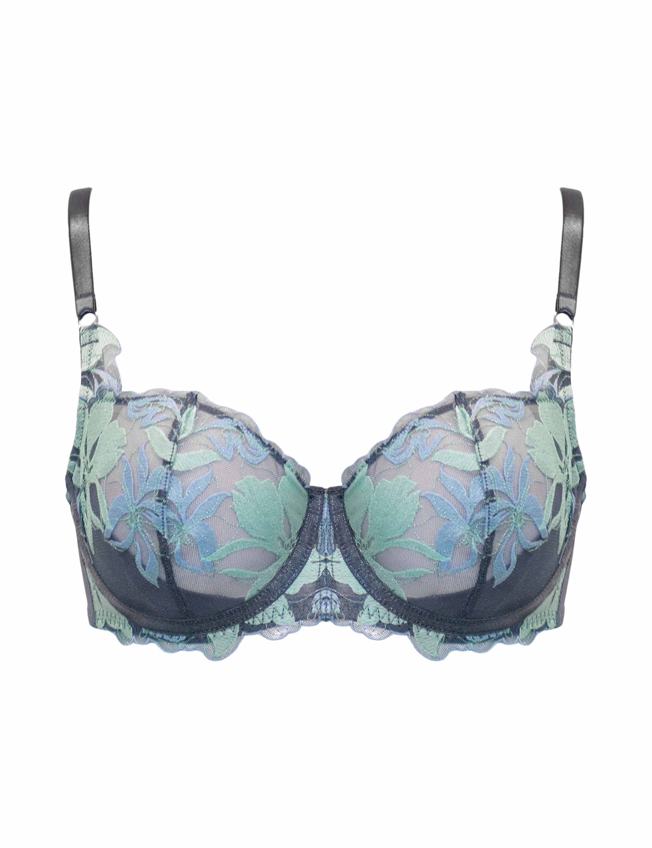 Mesh Embroidered Wired Full Cup Bra 2 of 9