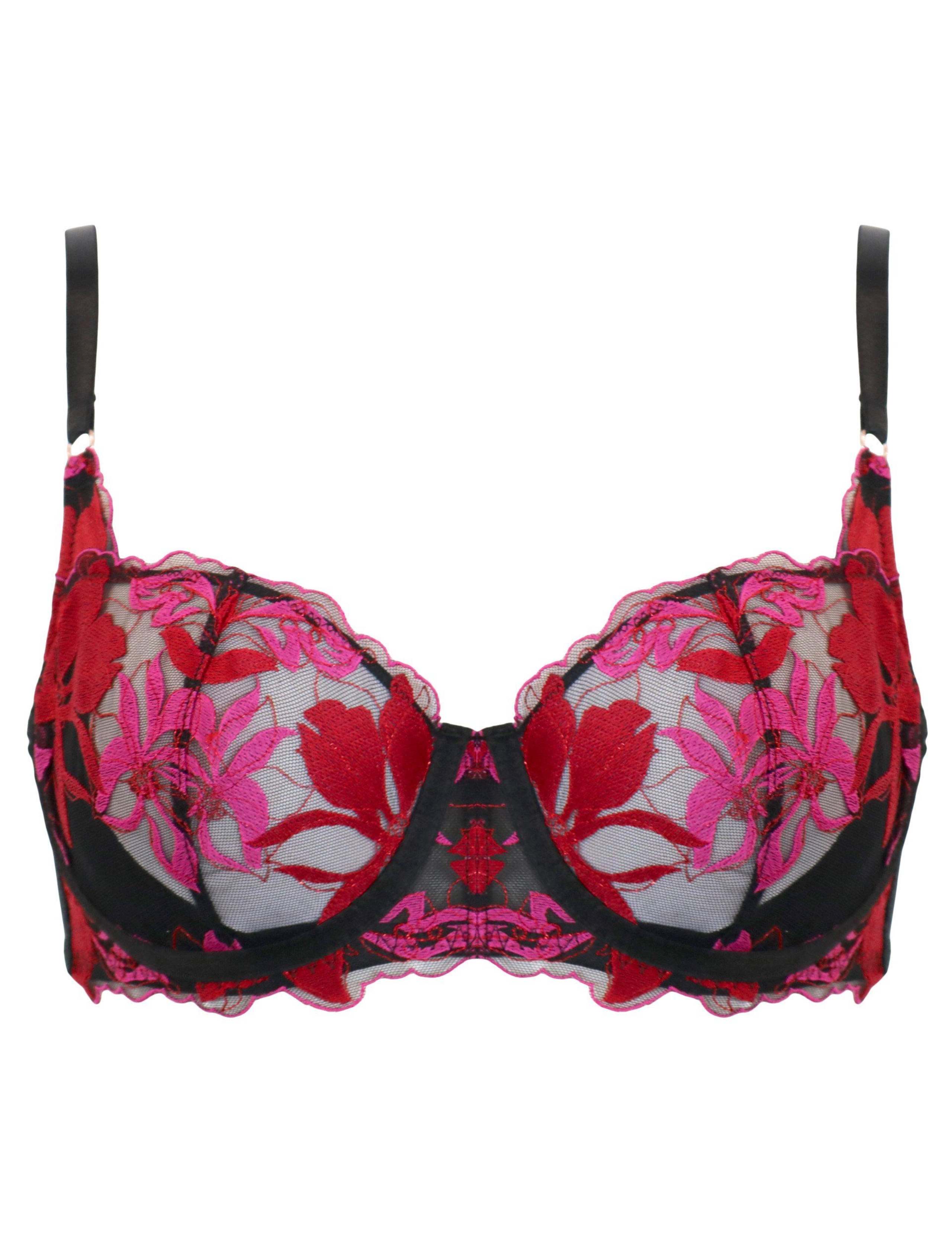 Mesh Embroidered Wired Full Cup Bra 2 of 9