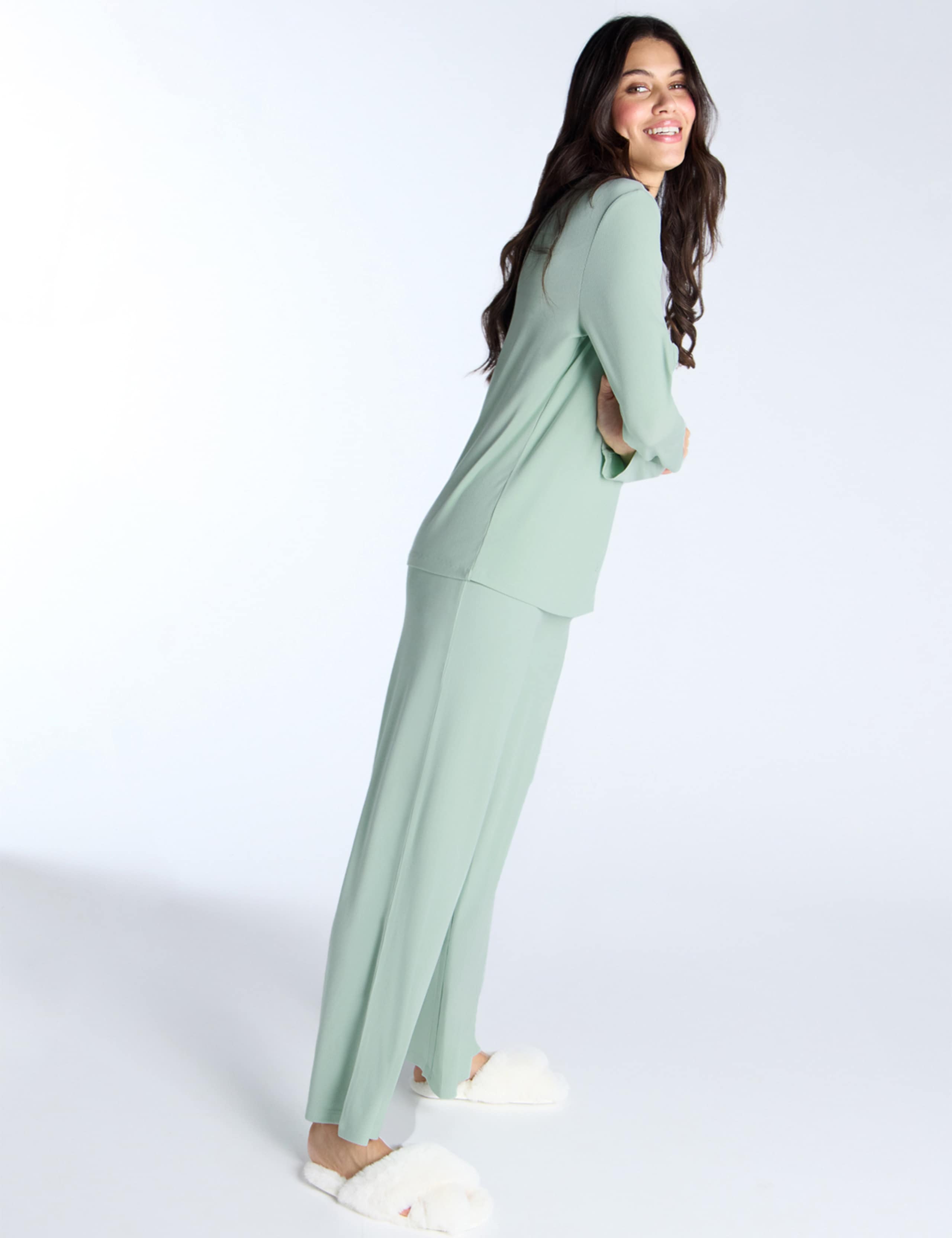 Modal Ribbed Pyjama Top 4 of 7