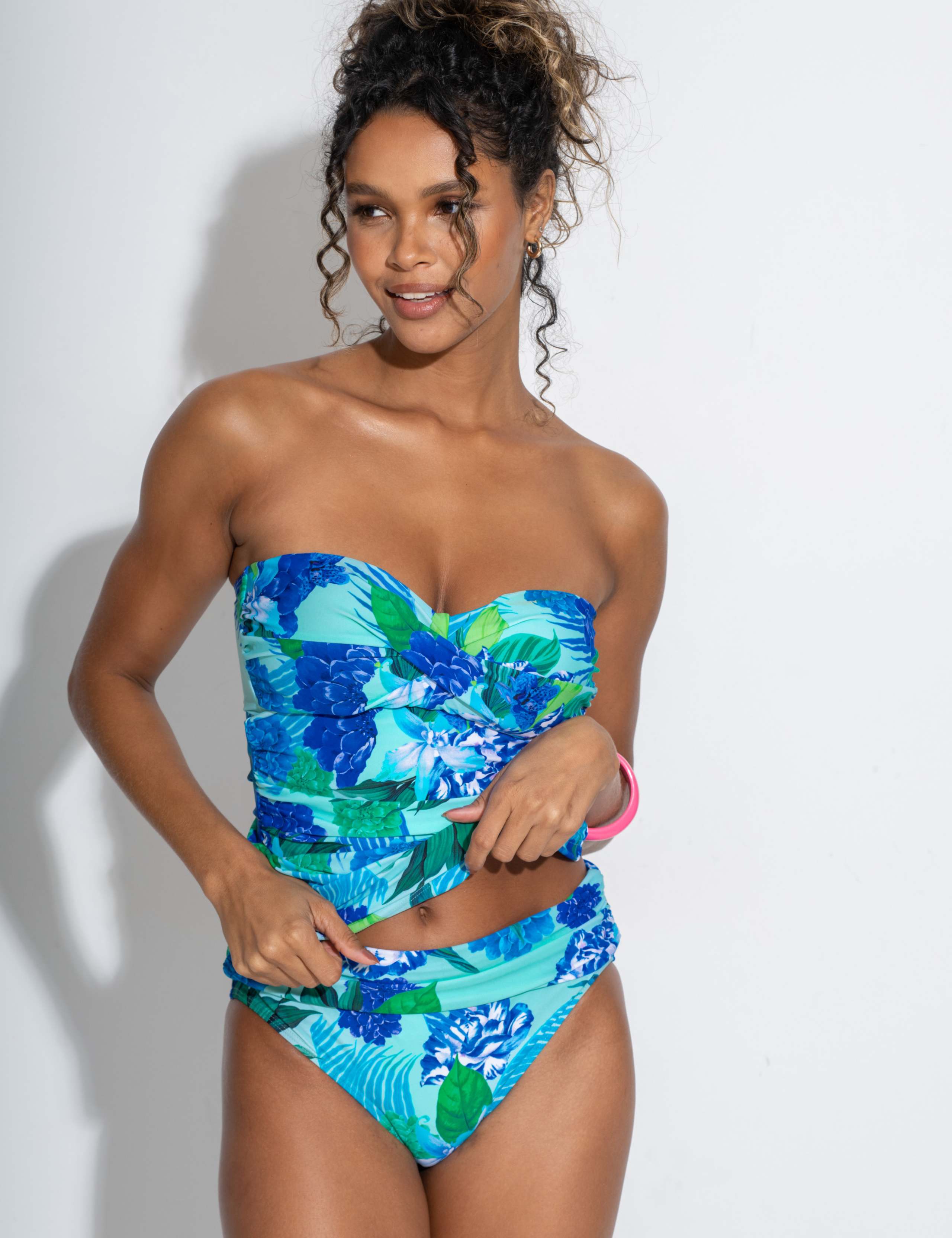Free Spirit Floral Roll Top Bikini Bottoms 10 of 10