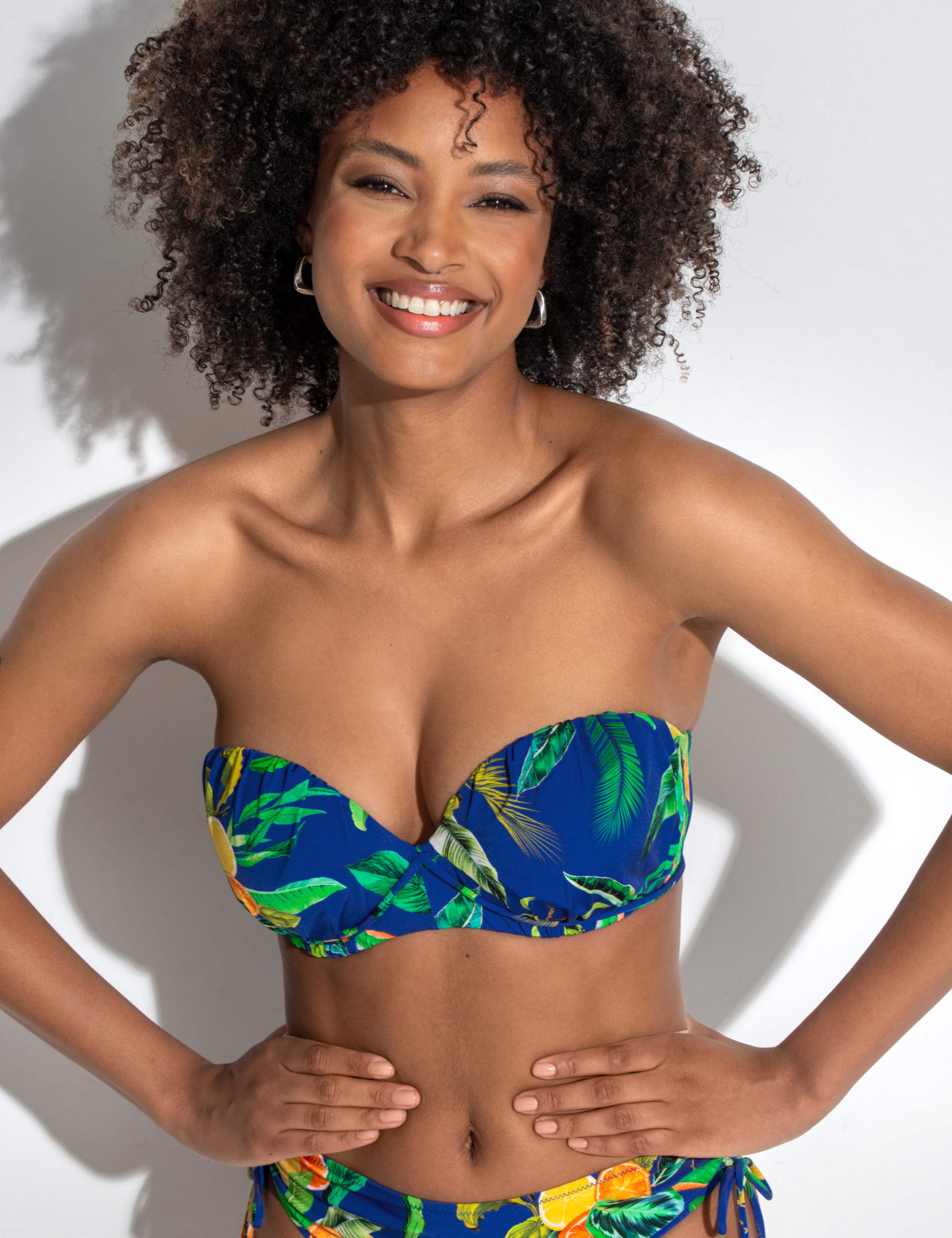 Santa Cruz Printed Wired Bandeau Bikini Top B-F 7 of 10