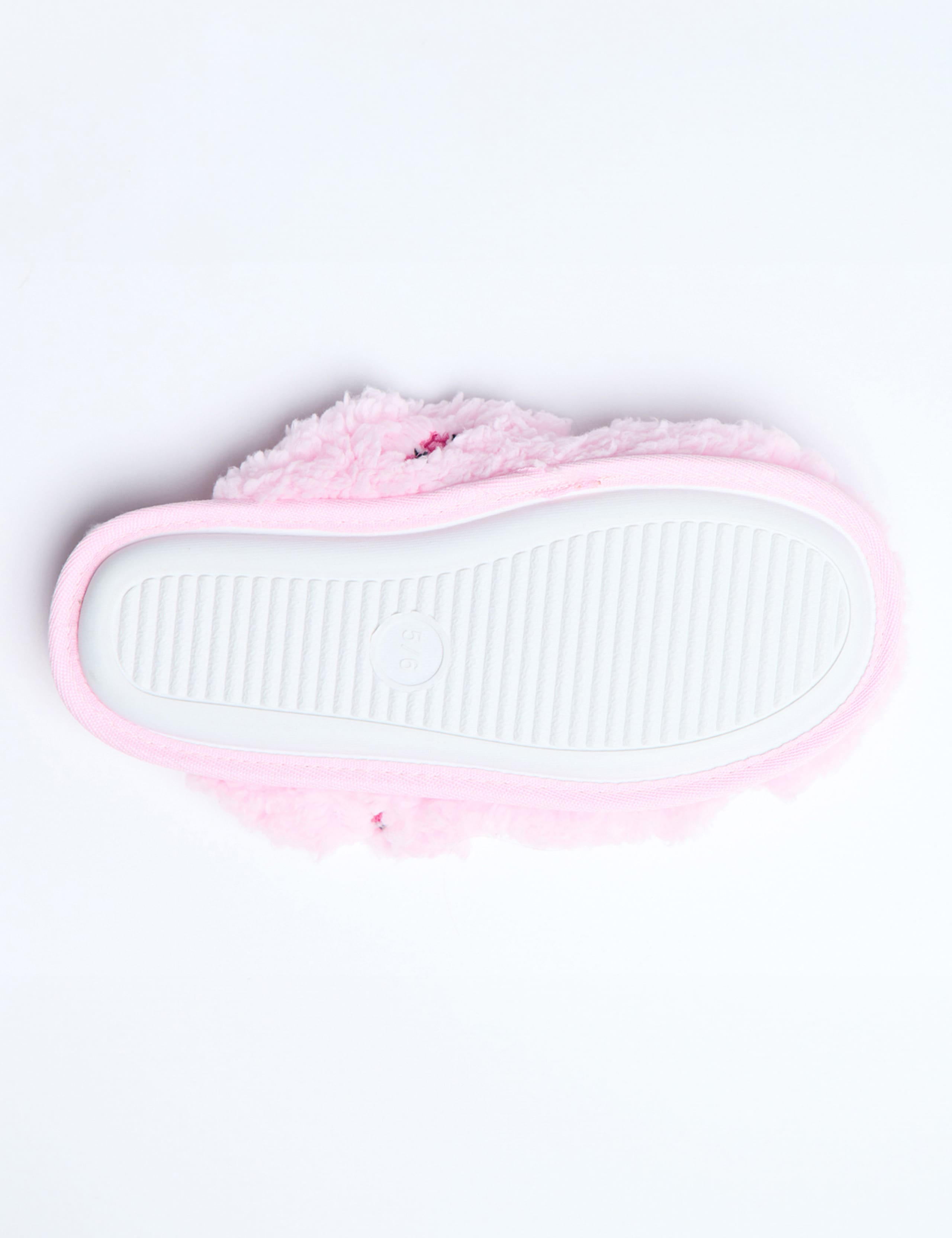 Faux Fur Floral Embroidered Mule Slippers 6 of 6