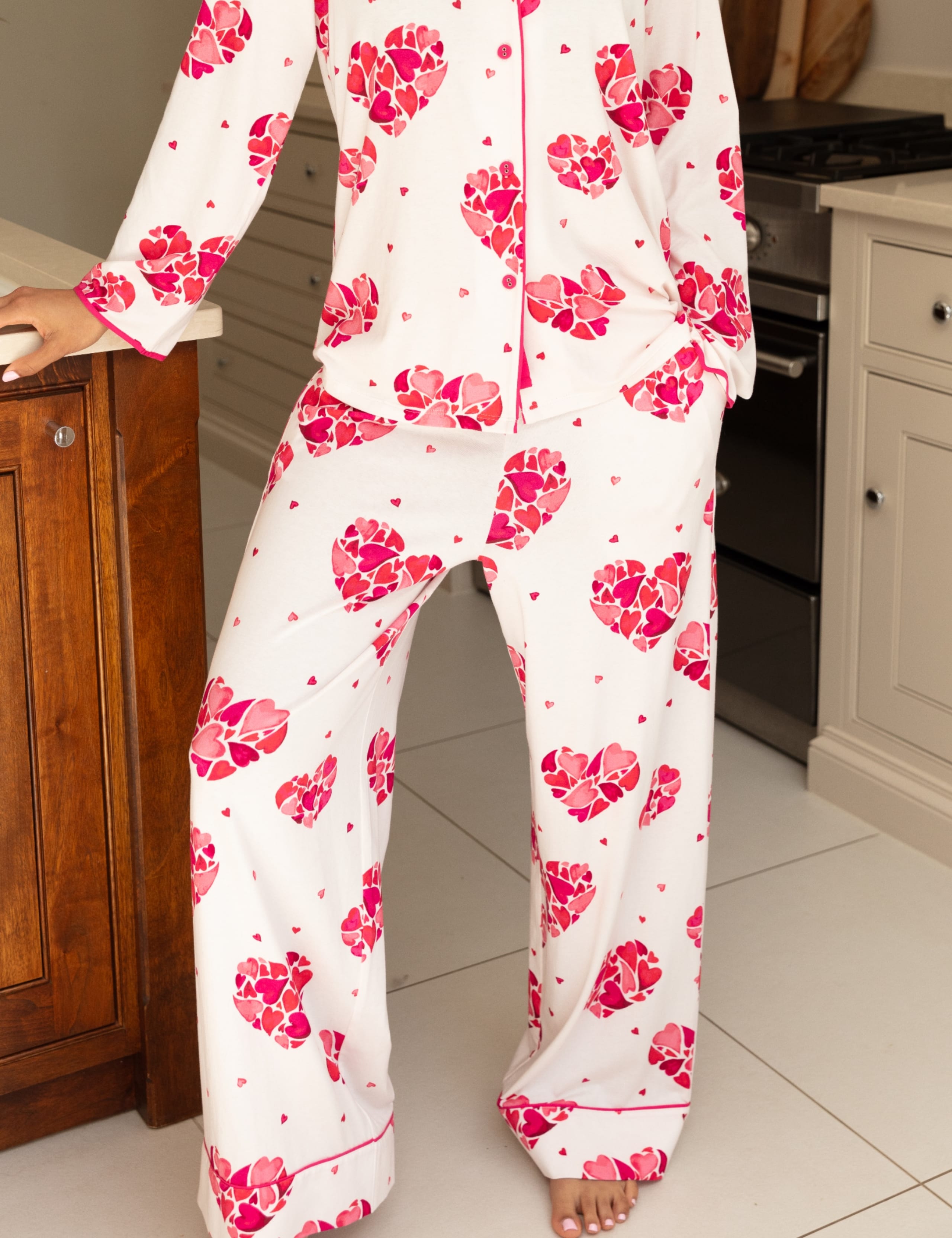 Cotton Blend Heart Pyjama Bottoms 3 of 4