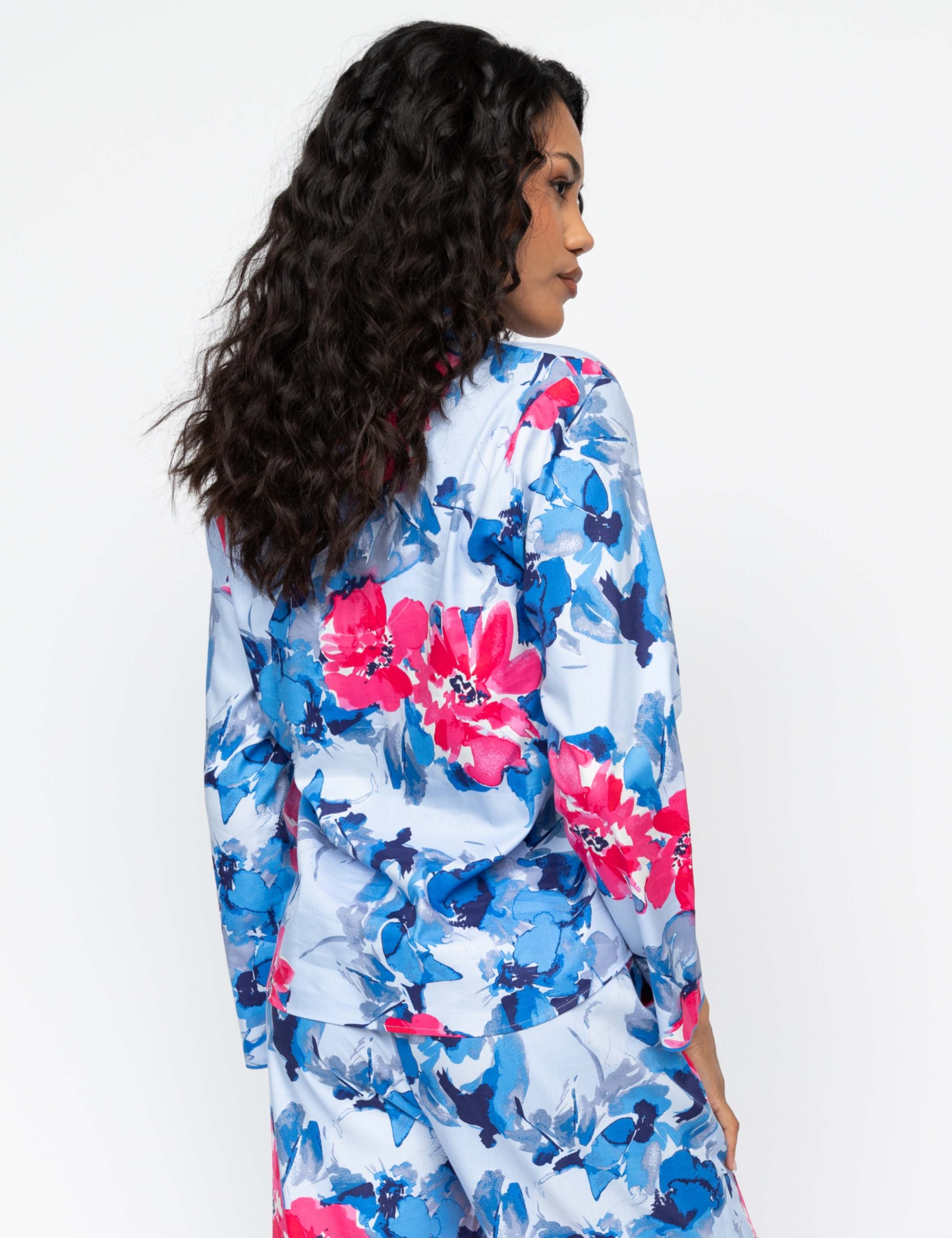 Cotton Modal Floral Revere Pyjama Top 4 of 4