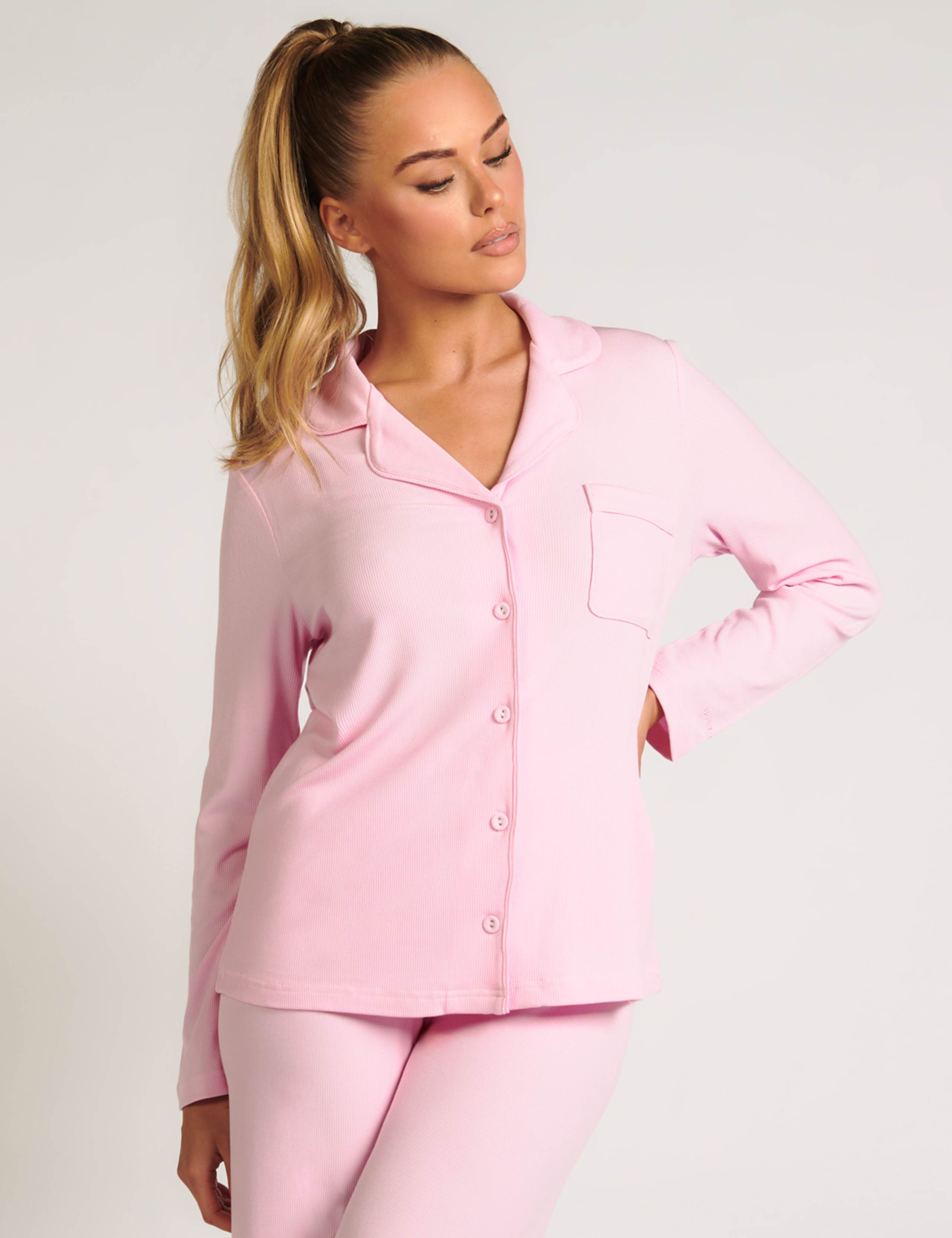 Modal Ribbed Pyjama Top 2 of 5