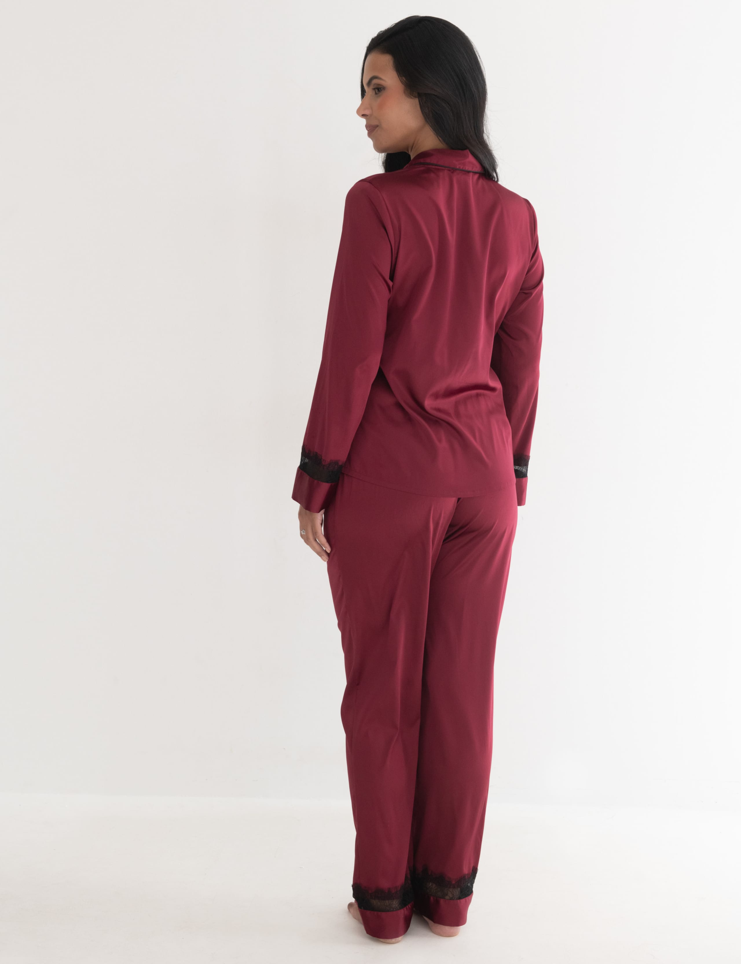 Satin Lace Pyjama Set 6 of 8