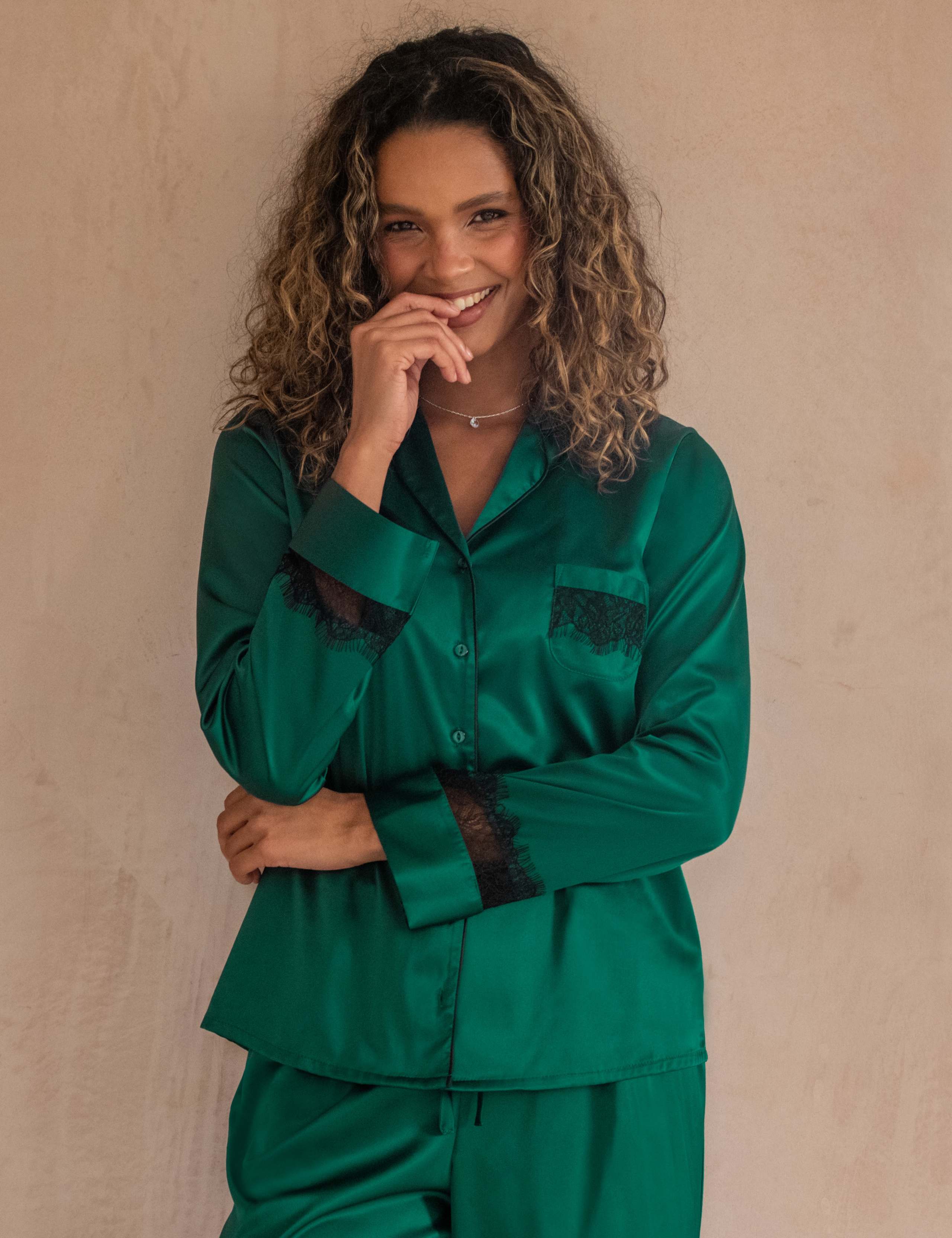 Satin Lace Pyjama Set 3 of 8