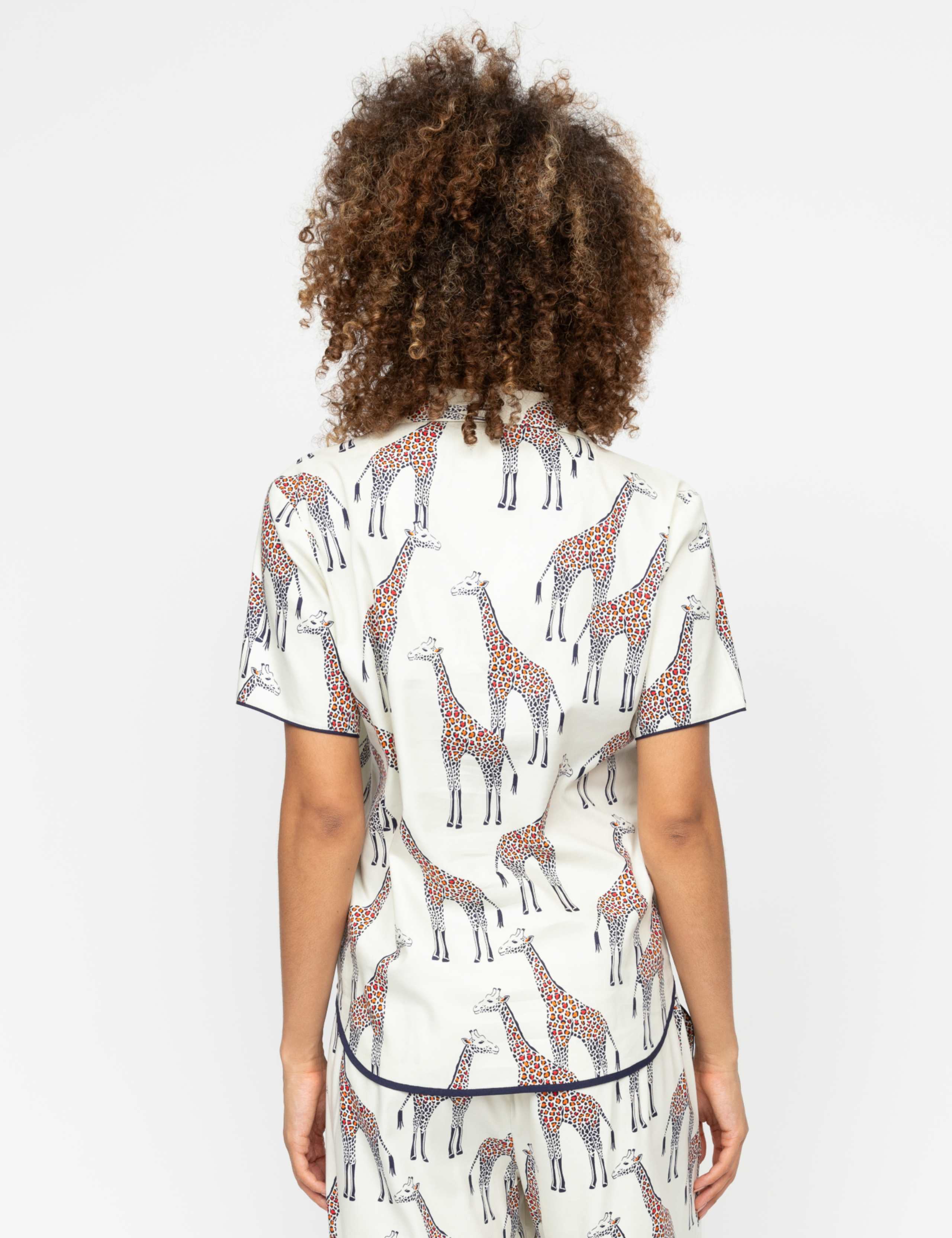 Cotton Modal Giraffe Pyjama Top 3 of 4