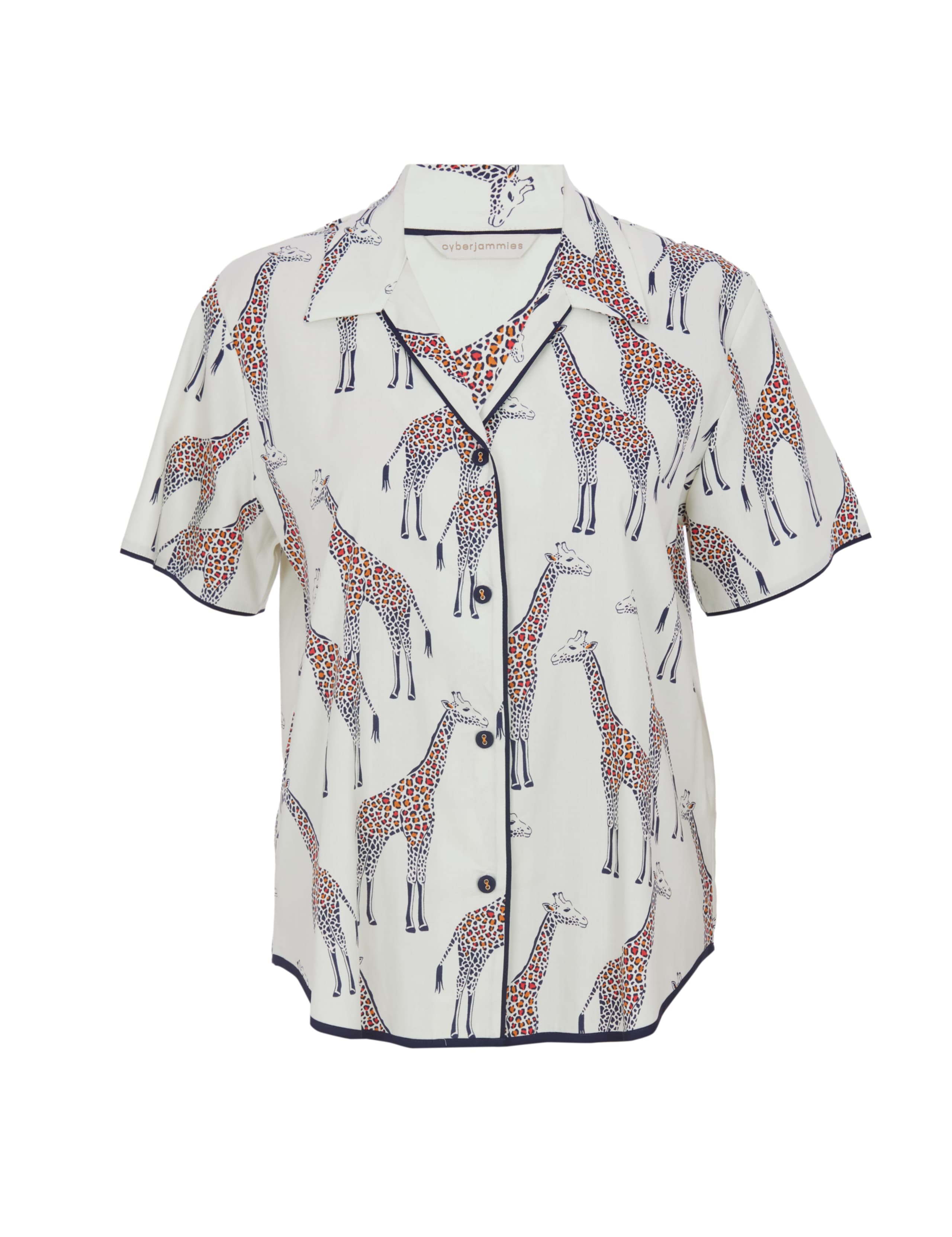 Cotton Modal Giraffe Pyjama Top 2 of 4