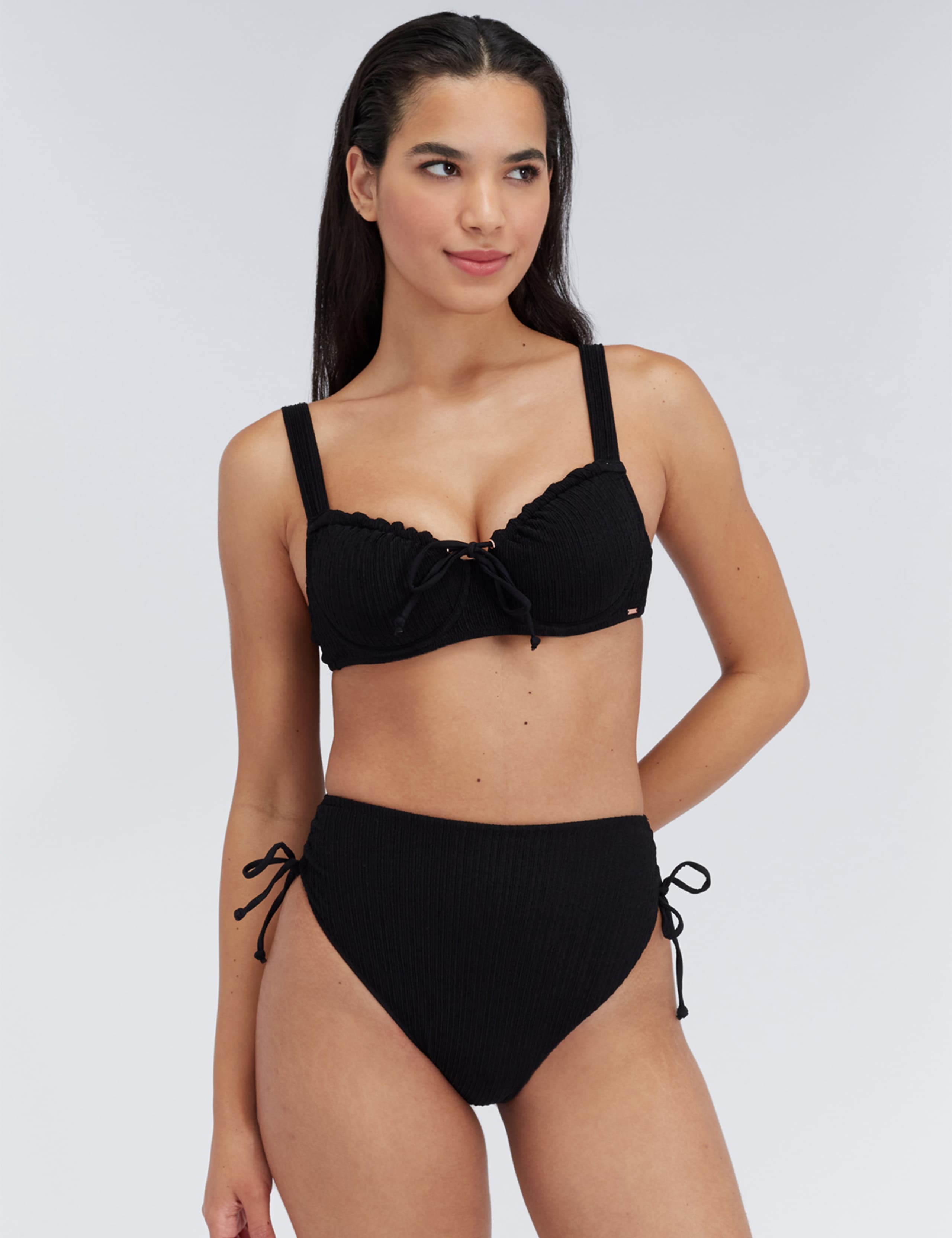 Amalfi Textured High Waisted Bikini Bottoms 4 of 5