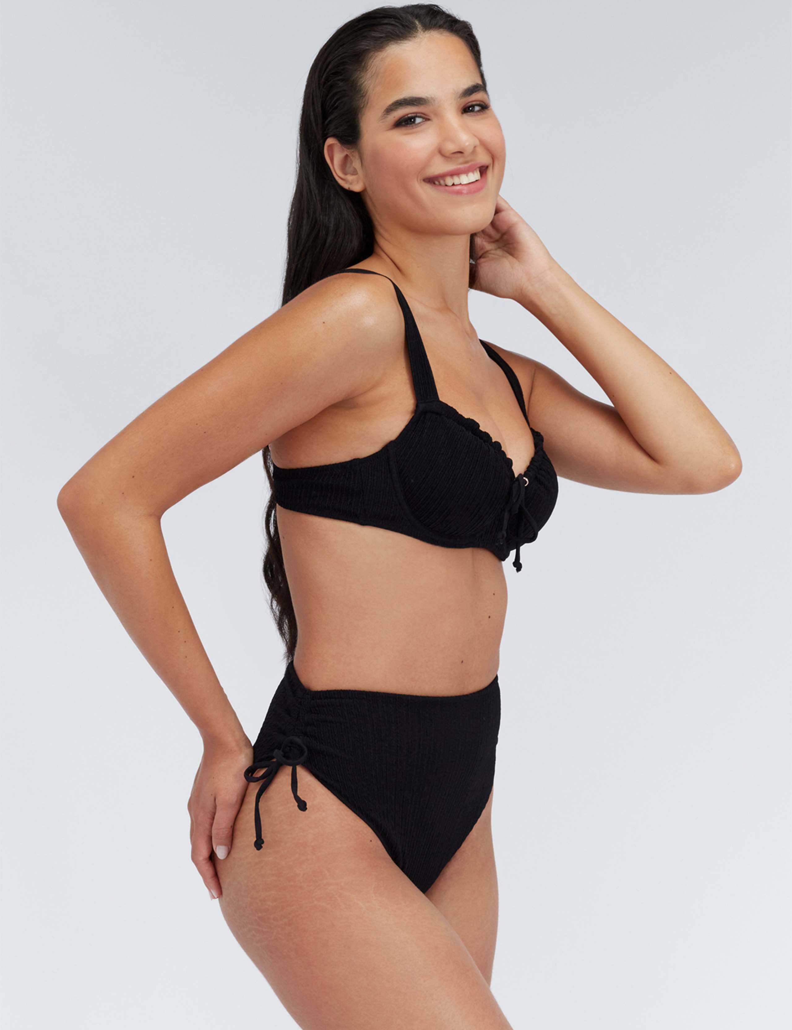 Amalfi Textured High Waisted Bikini Bottoms 5 of 5
