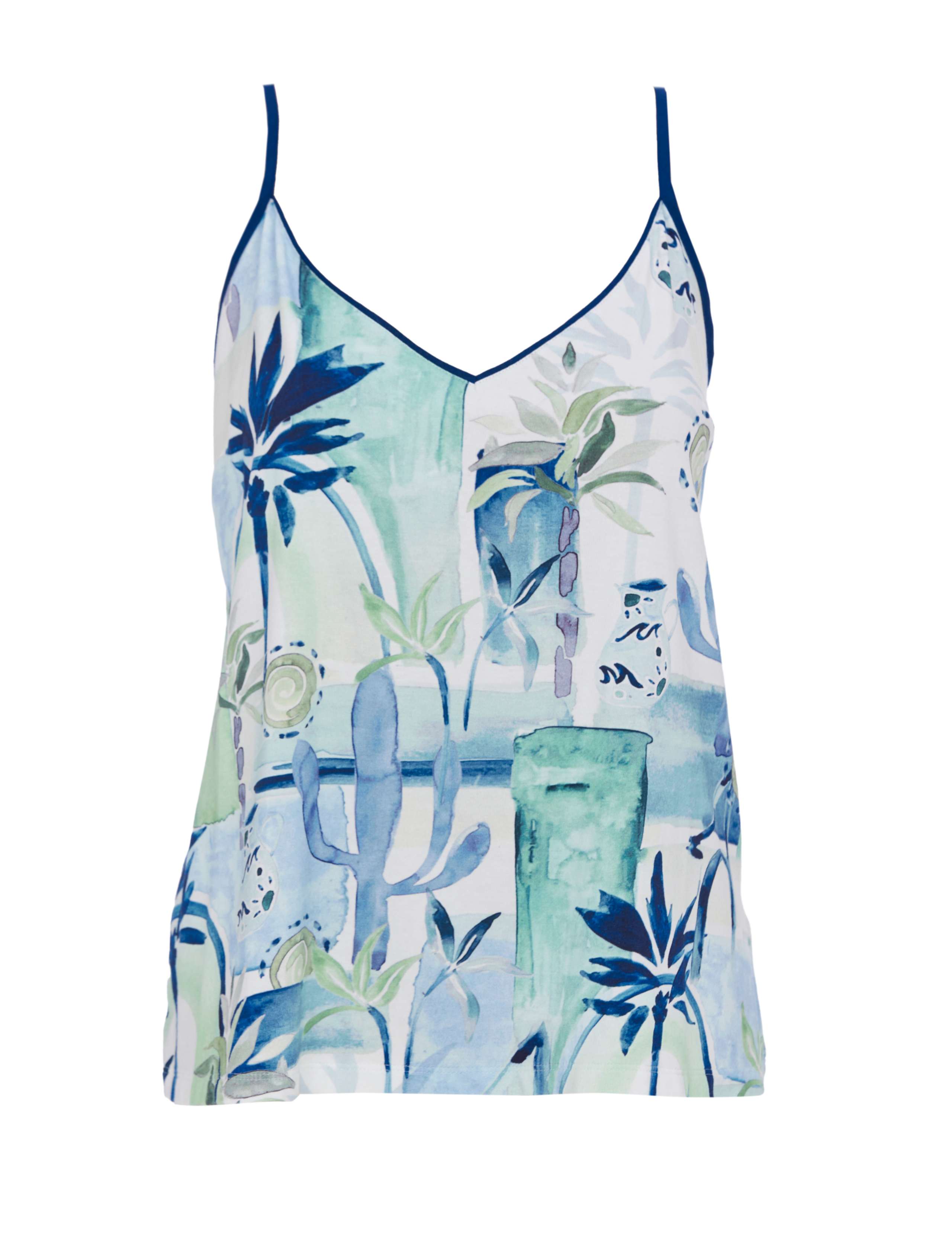 Cotton Modal Tropical Print Cami Top 2 of 4