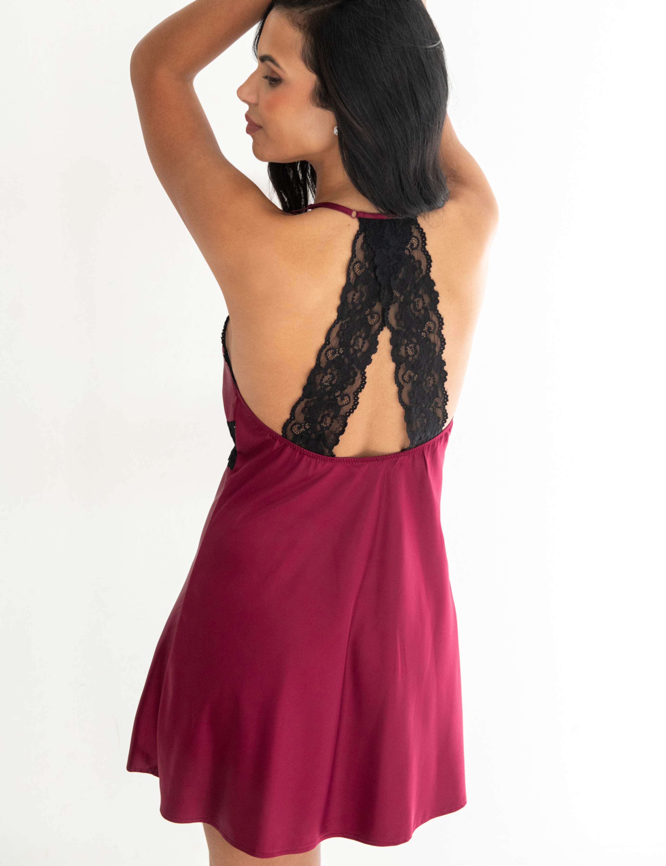 Dusk Satin Lace Trim Strappy Chemise 6 of 8