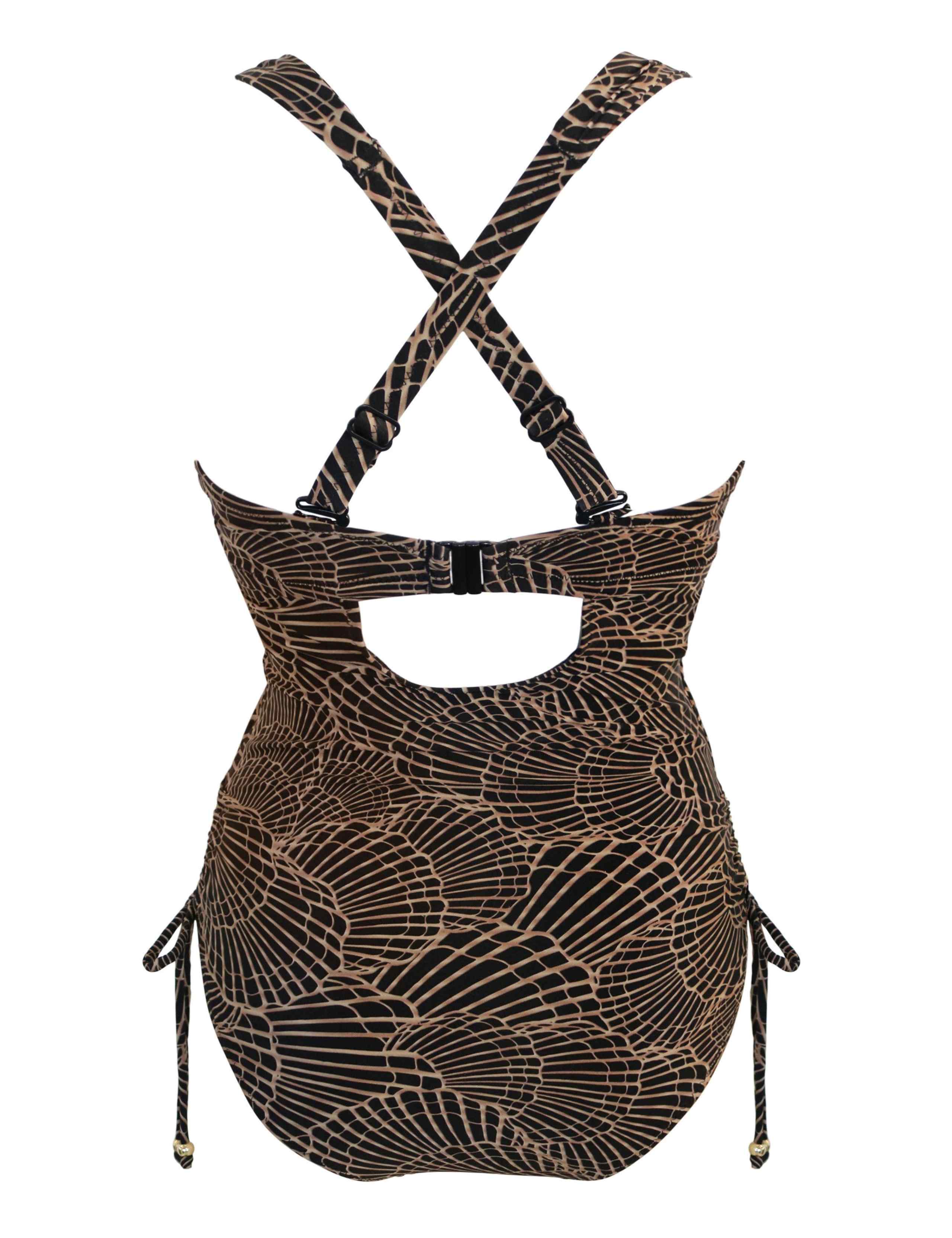 Samoa Printed V-Neck Padded Wired Swimsuit (B-F) 6 of 8