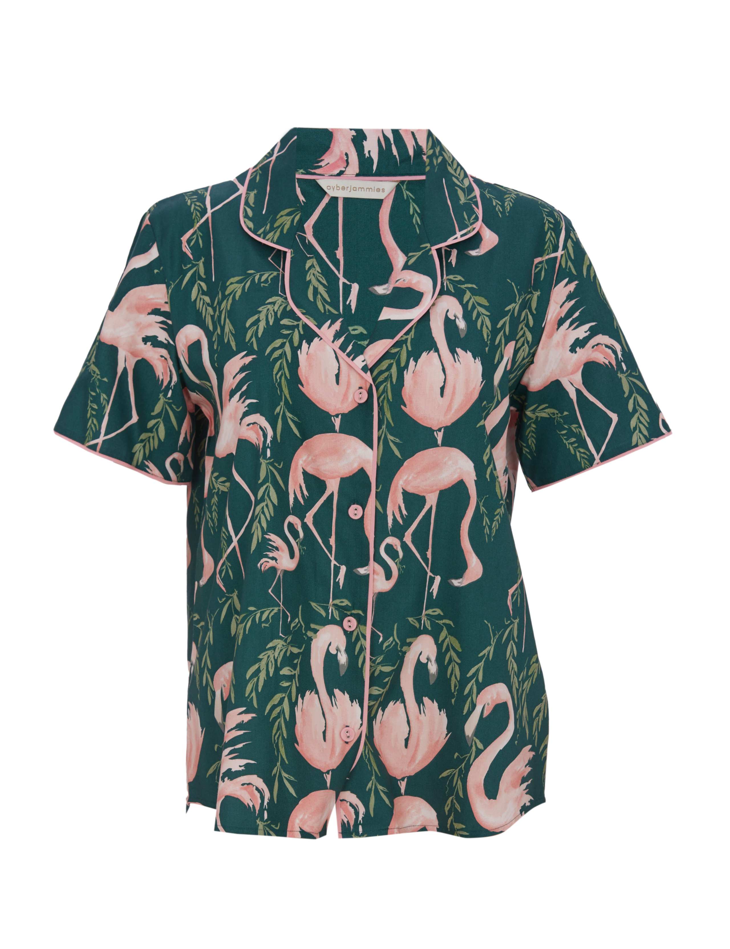 Cotton Modal Flamingo Pyjama Top 2 of 4