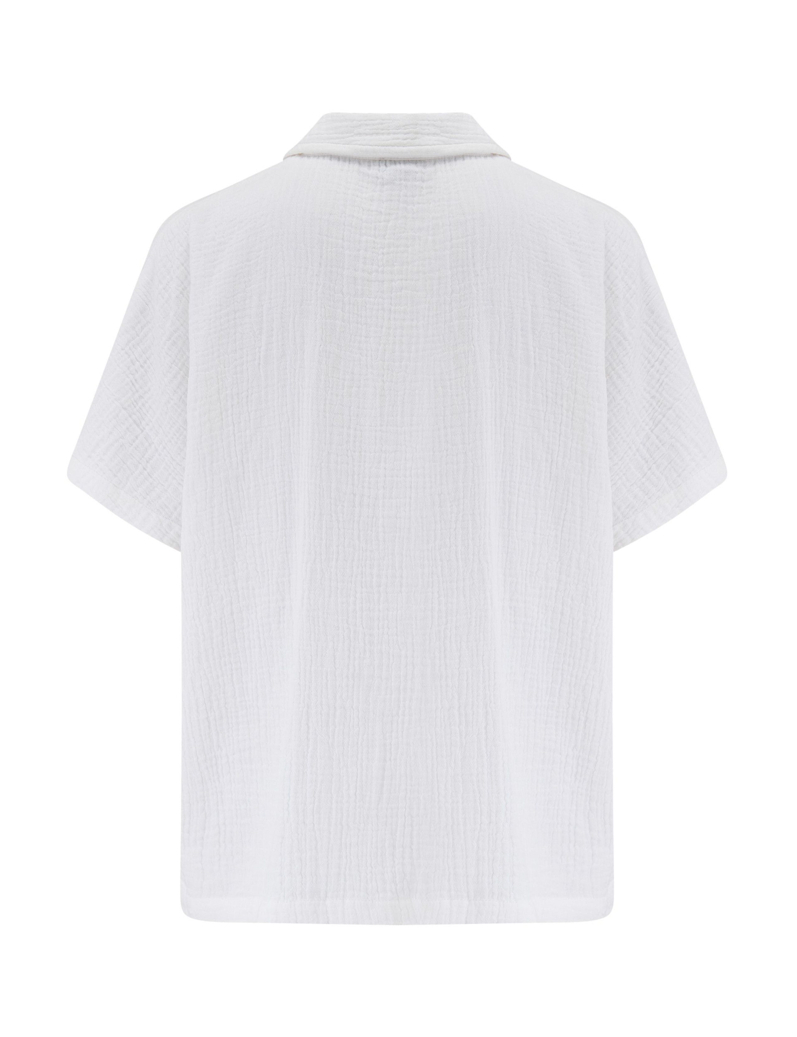 Woven Double Cloth Revere Collar Shirt and Short Pyjama Set 10 of 10
