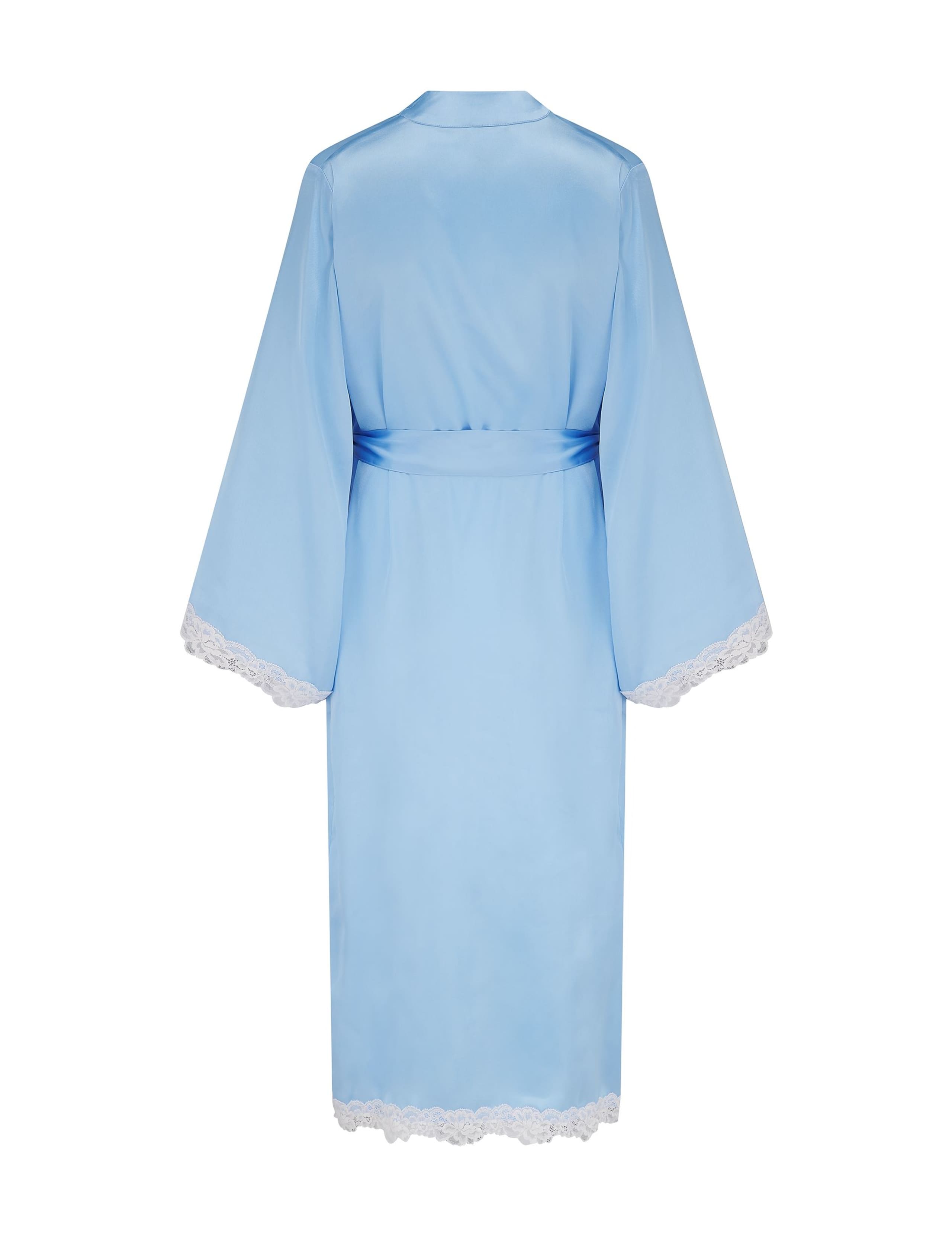 Dusk Satin and Lace Kimono Sleeve Dressing Gown 6 of 6