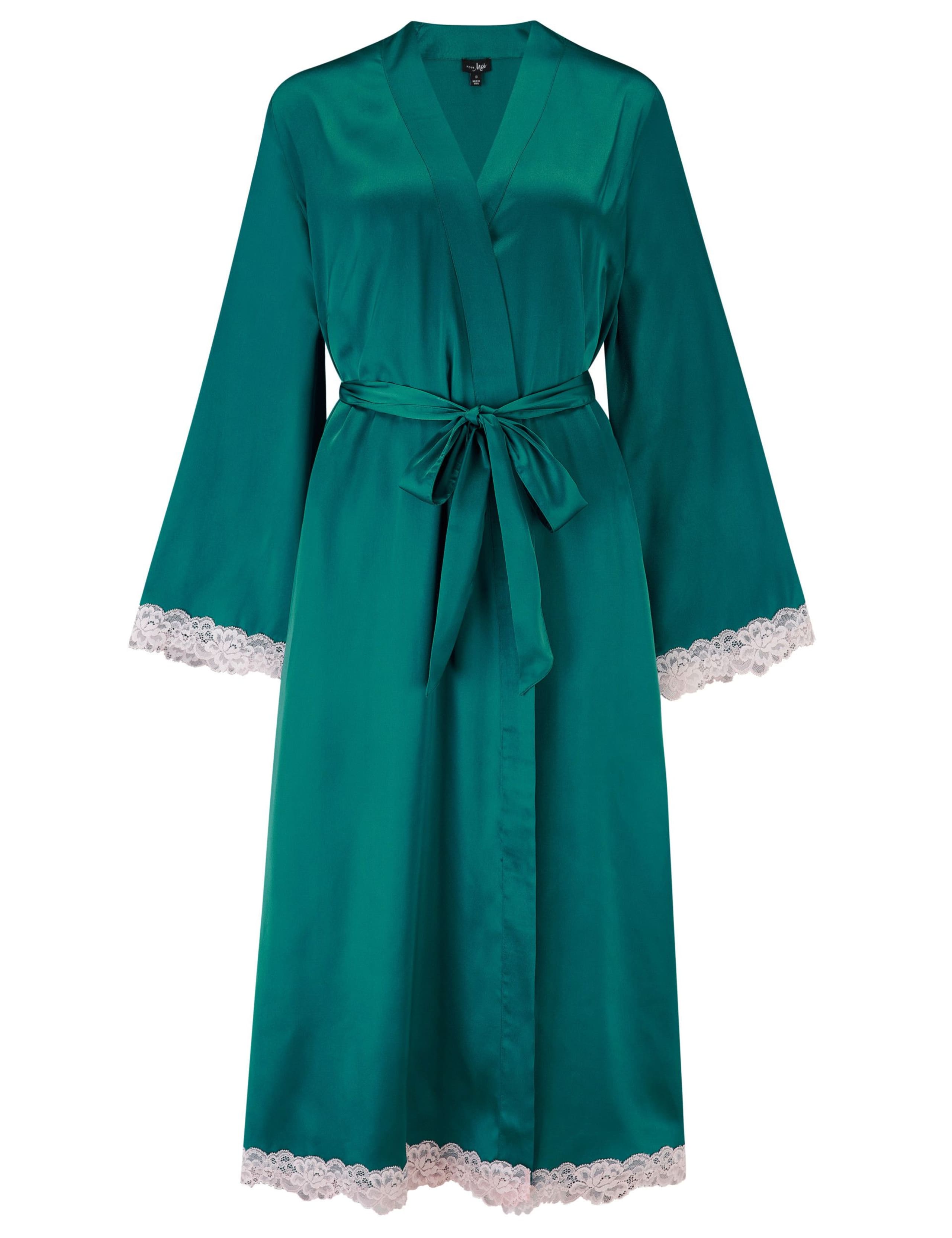 Satin & Lace Wide Sleeve Robe 2 of 9