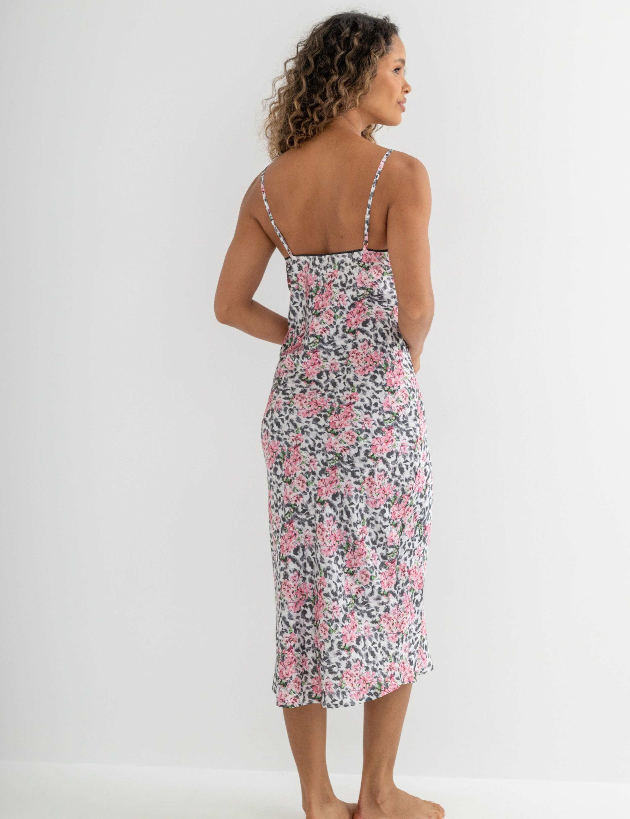 Dusk Satin and Lace Midi Chemise 4 of 7