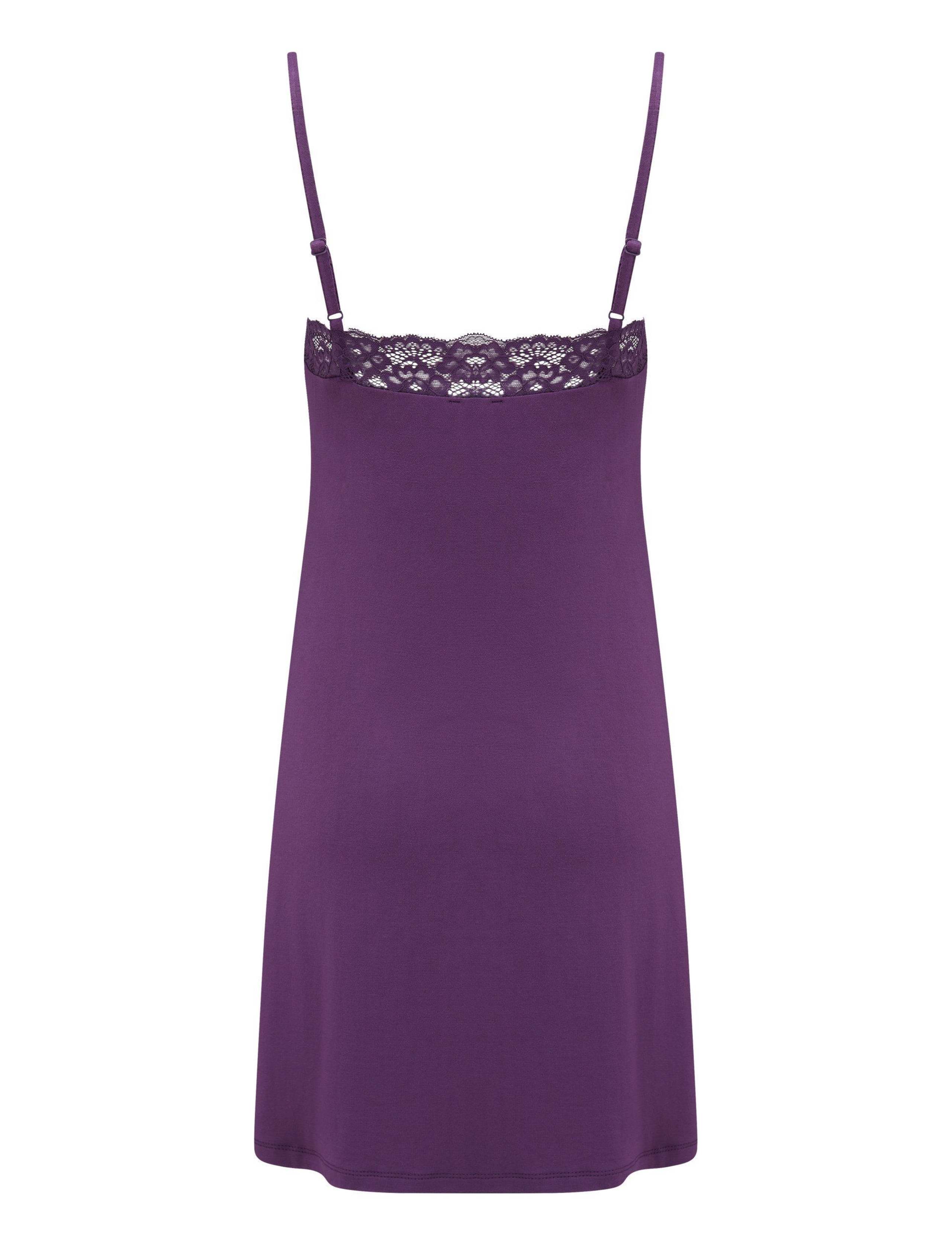 Jersey Floral Lace Trim Strappy Chemise 7 of 8
