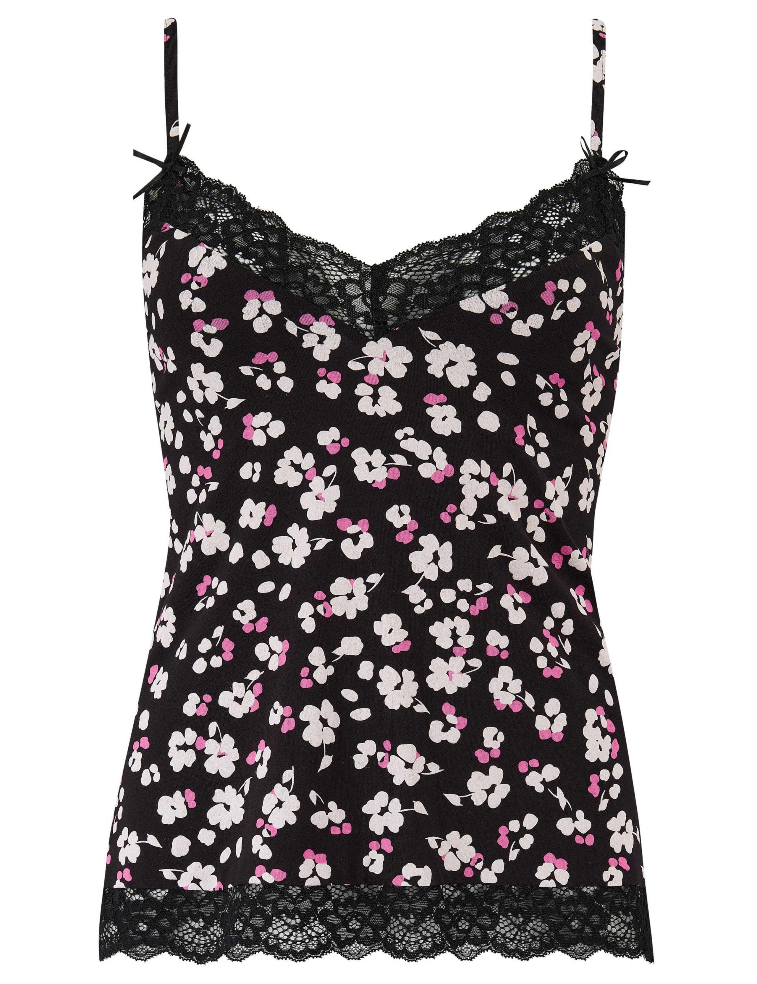 Jersey Floral Lace Trim Shortie Set 10 of 12