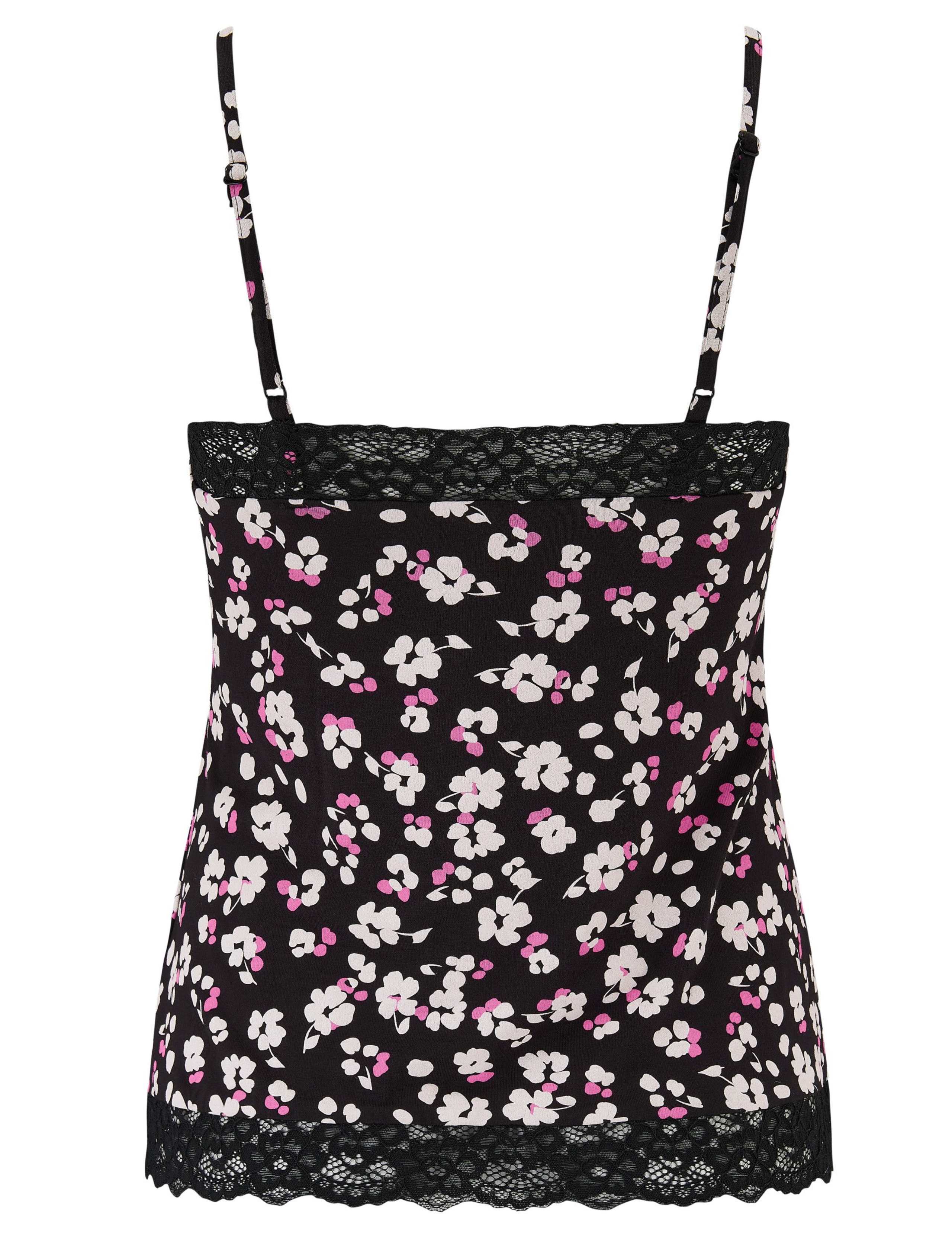 Jersey Floral Lace Trim Shortie Set 11 of 12