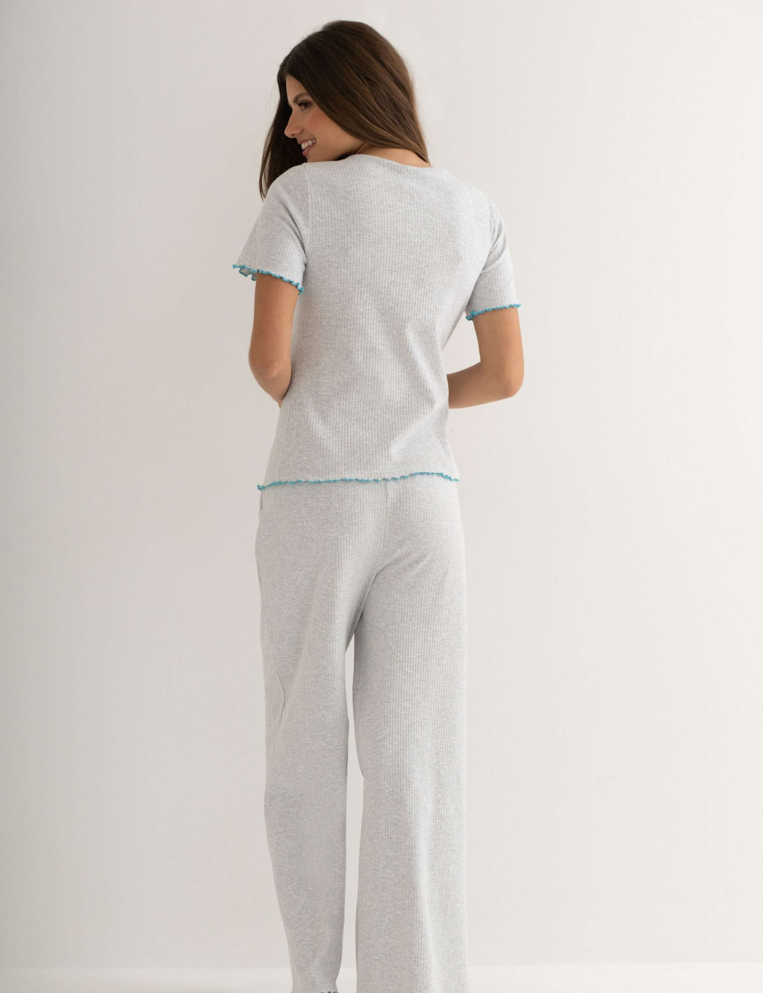 Baby Cotton Rich Ribbed Pyjama Set 6 of 12