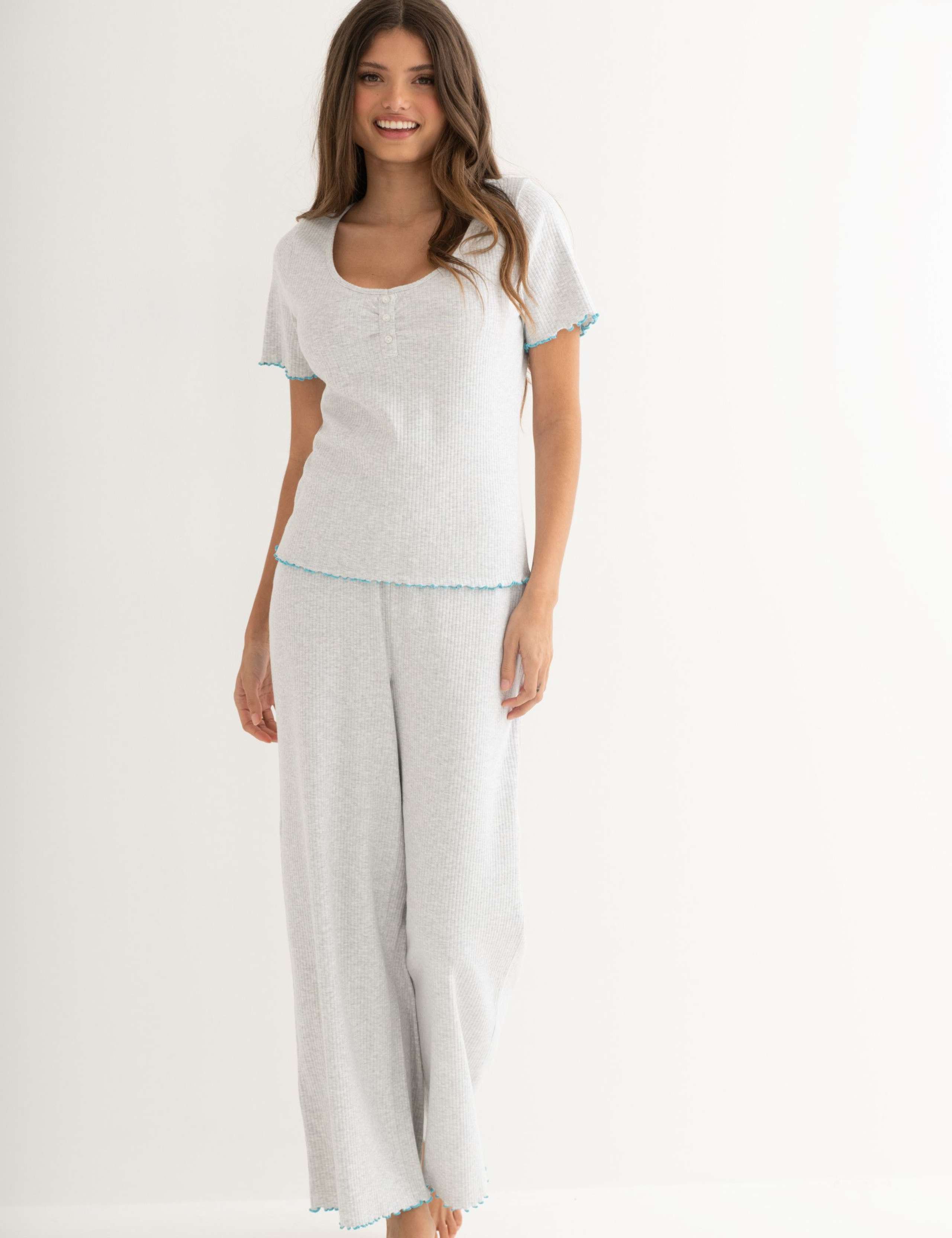 Baby Cotton Rich Ribbed Pyjama Set 9 of 12