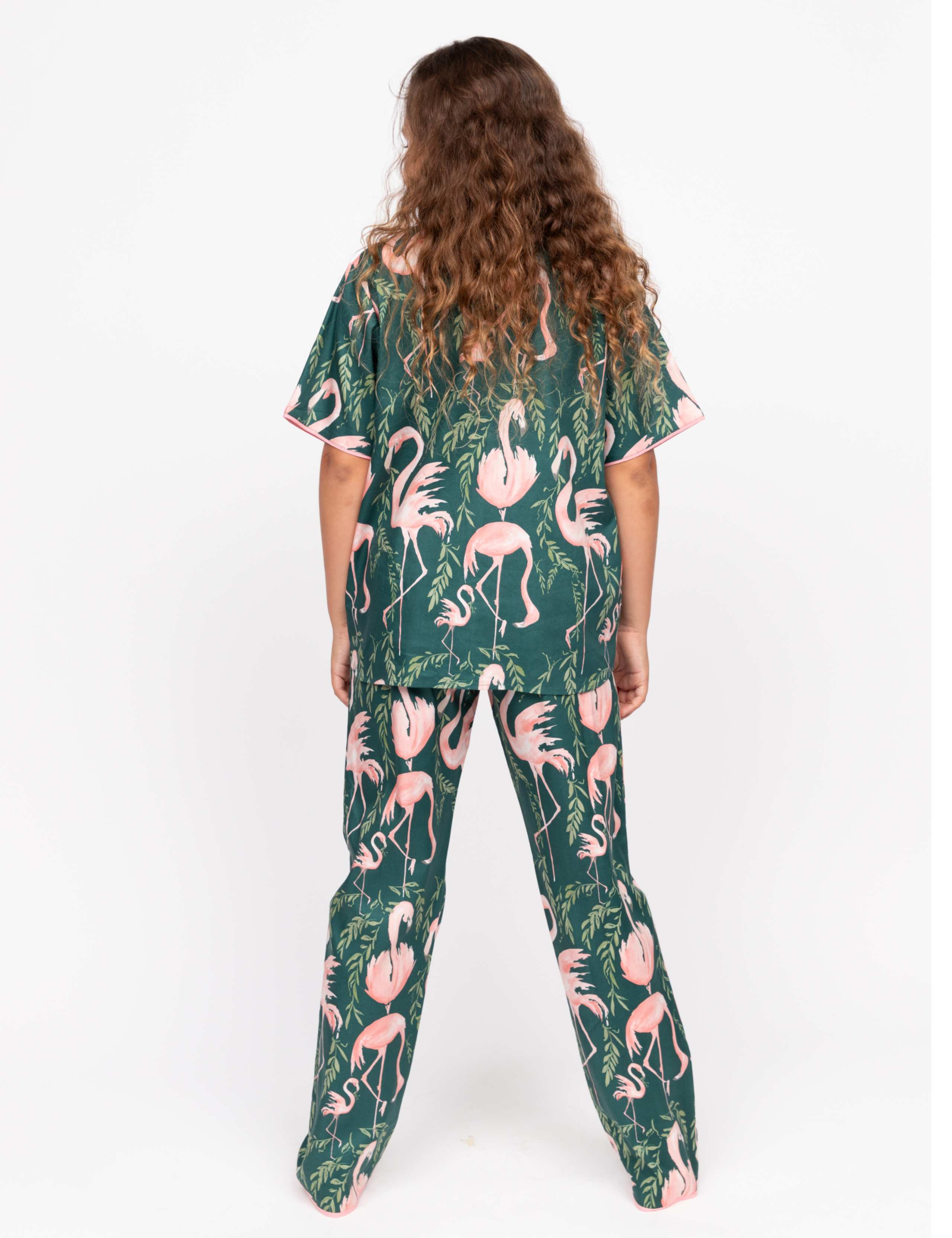 Cotton Modal Flamingo Pyjama Set (2-13 Yrs) 3 of 4