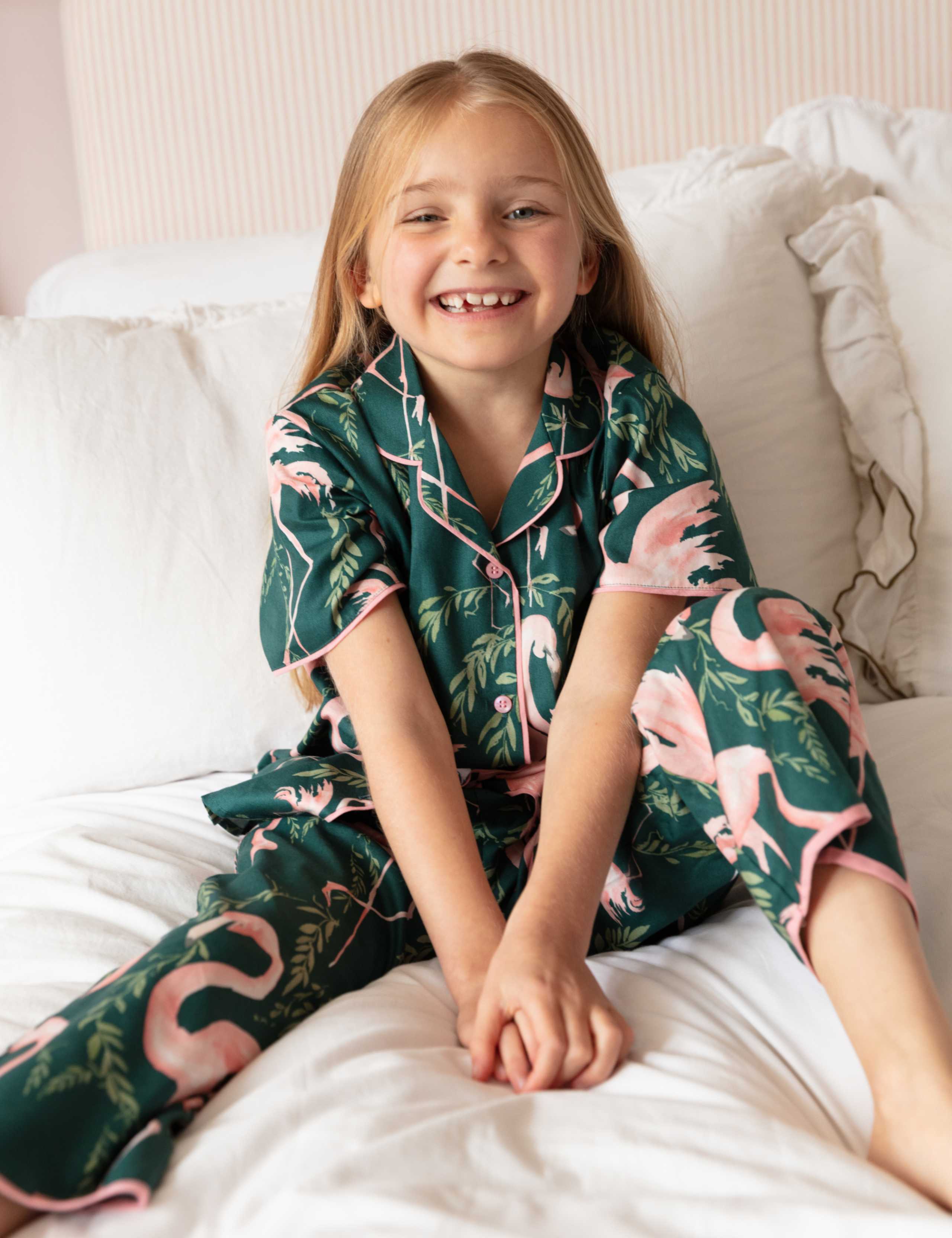 Cotton Modal Flamingo Pyjama Set (2-13 Yrs) 4 of 4