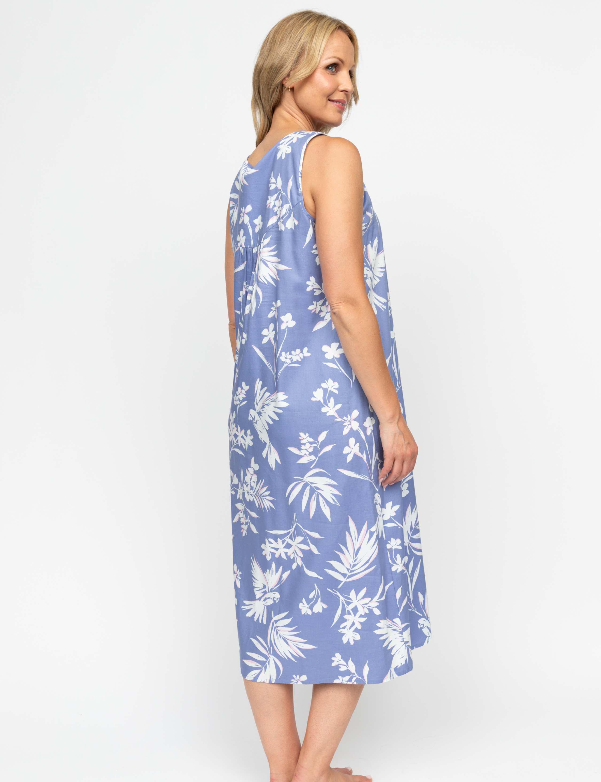 Cotton Modal Bird Print Nightdress 3 of 4