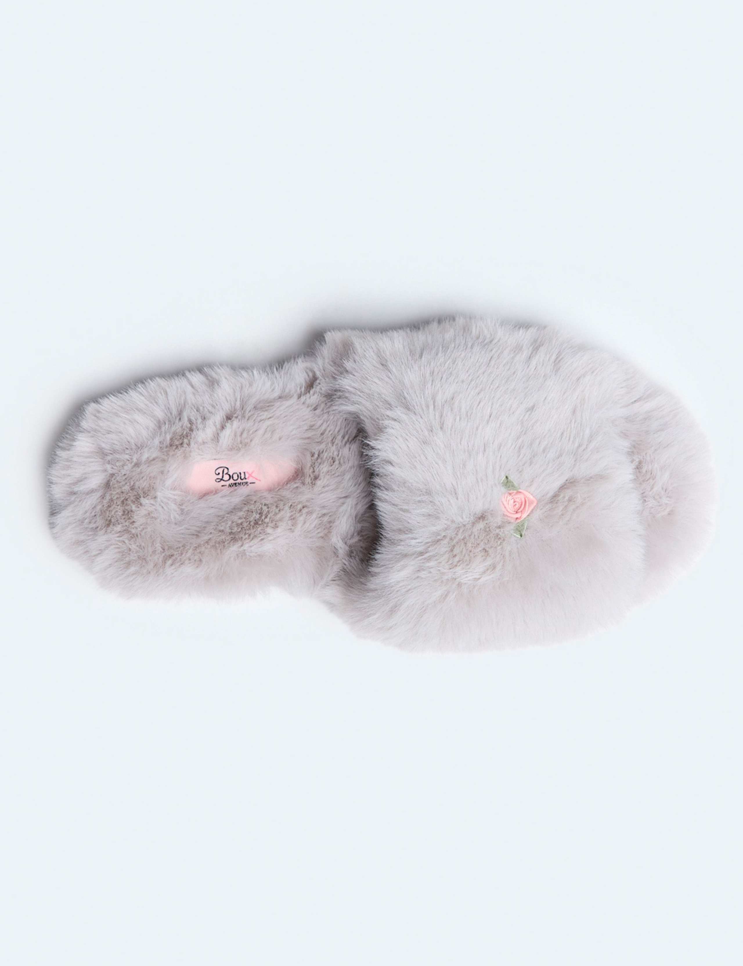 Faux Fur Rosebud Slider Slippers 3 of 6