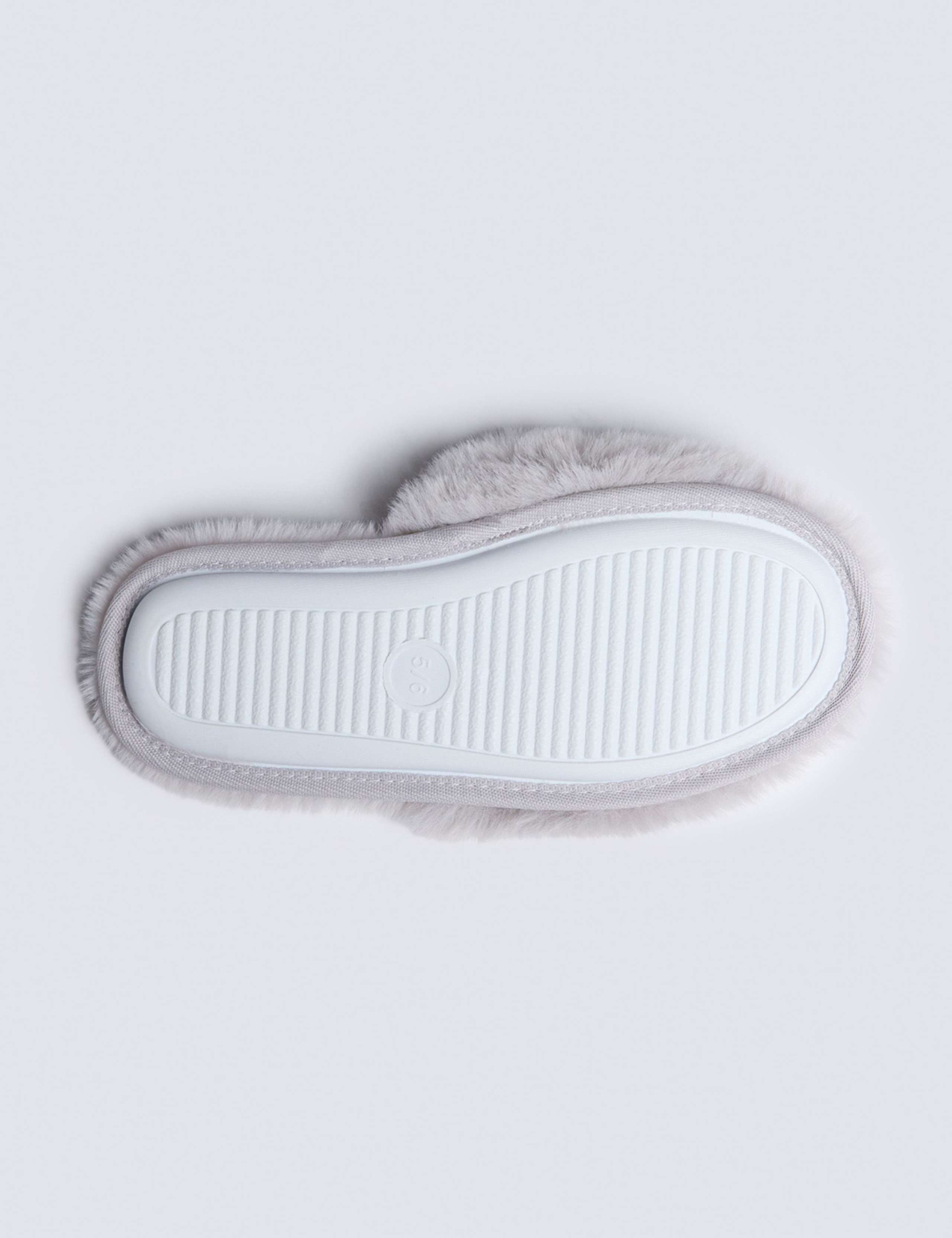Faux Fur Rosebud Slider Slippers 6 of 6