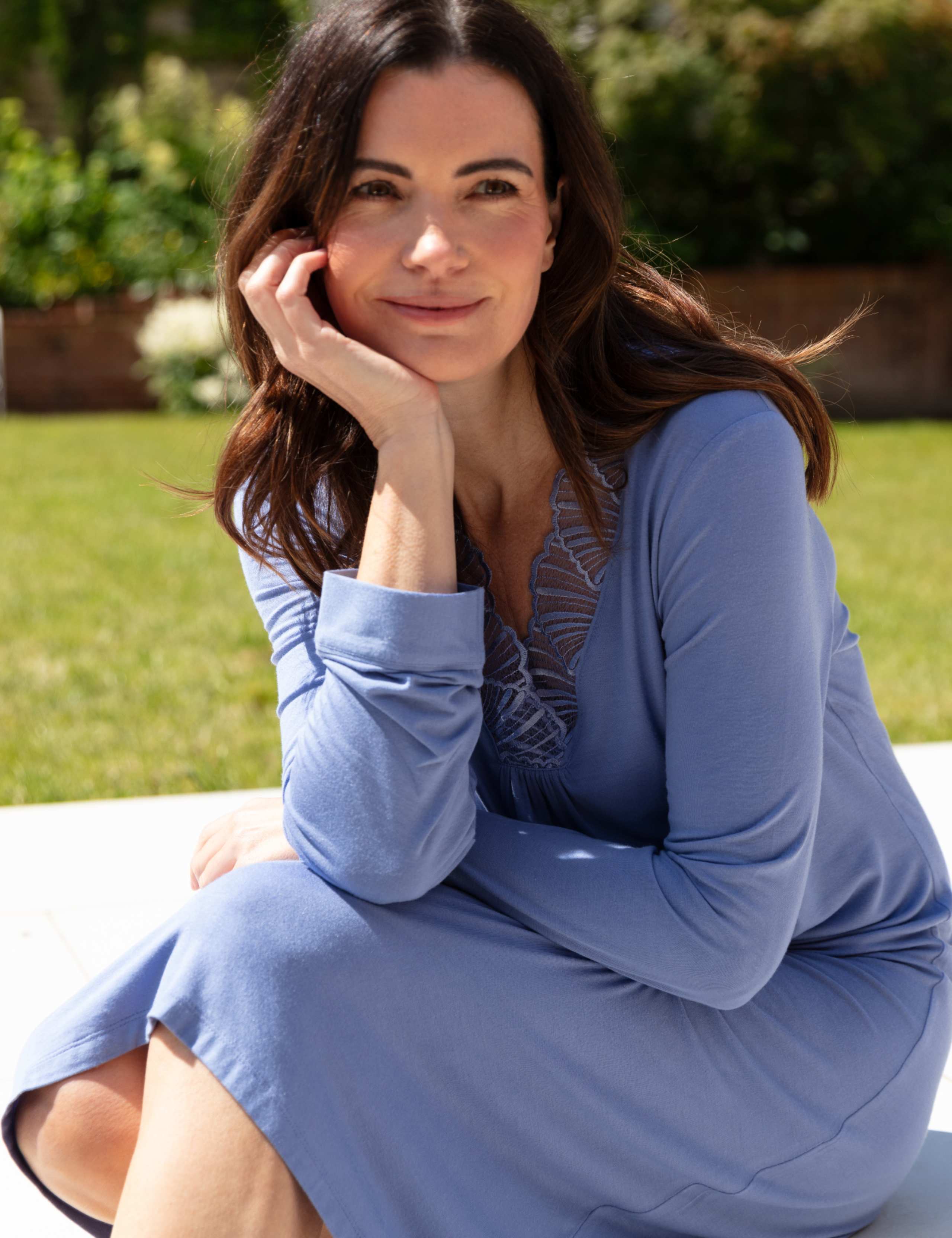 Modal Rich Jersey Lace Detail Nightdress 4 of 4