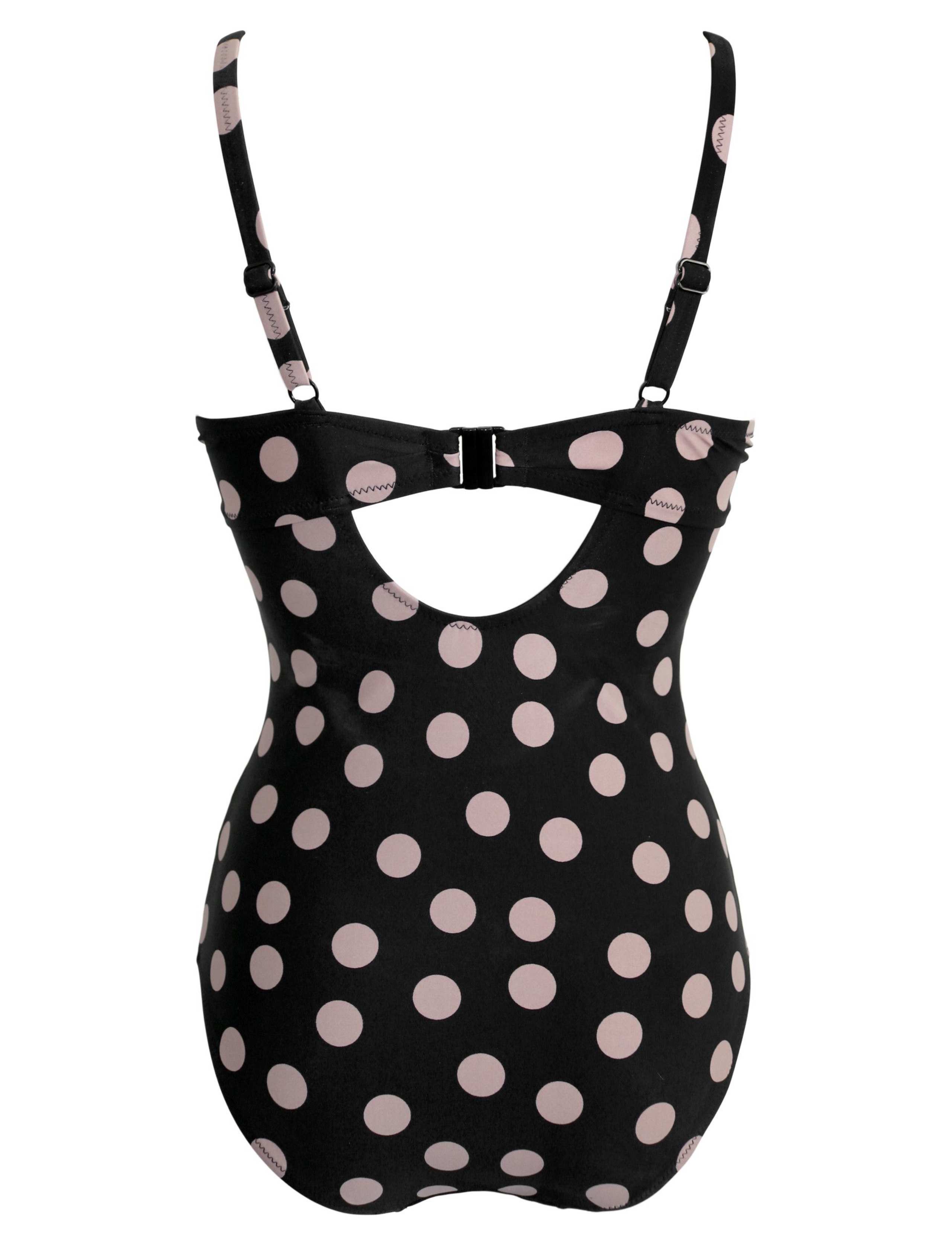 Rosa Cove Polka Dot Wired V-Neck Swimsuit C-G 10 of 10