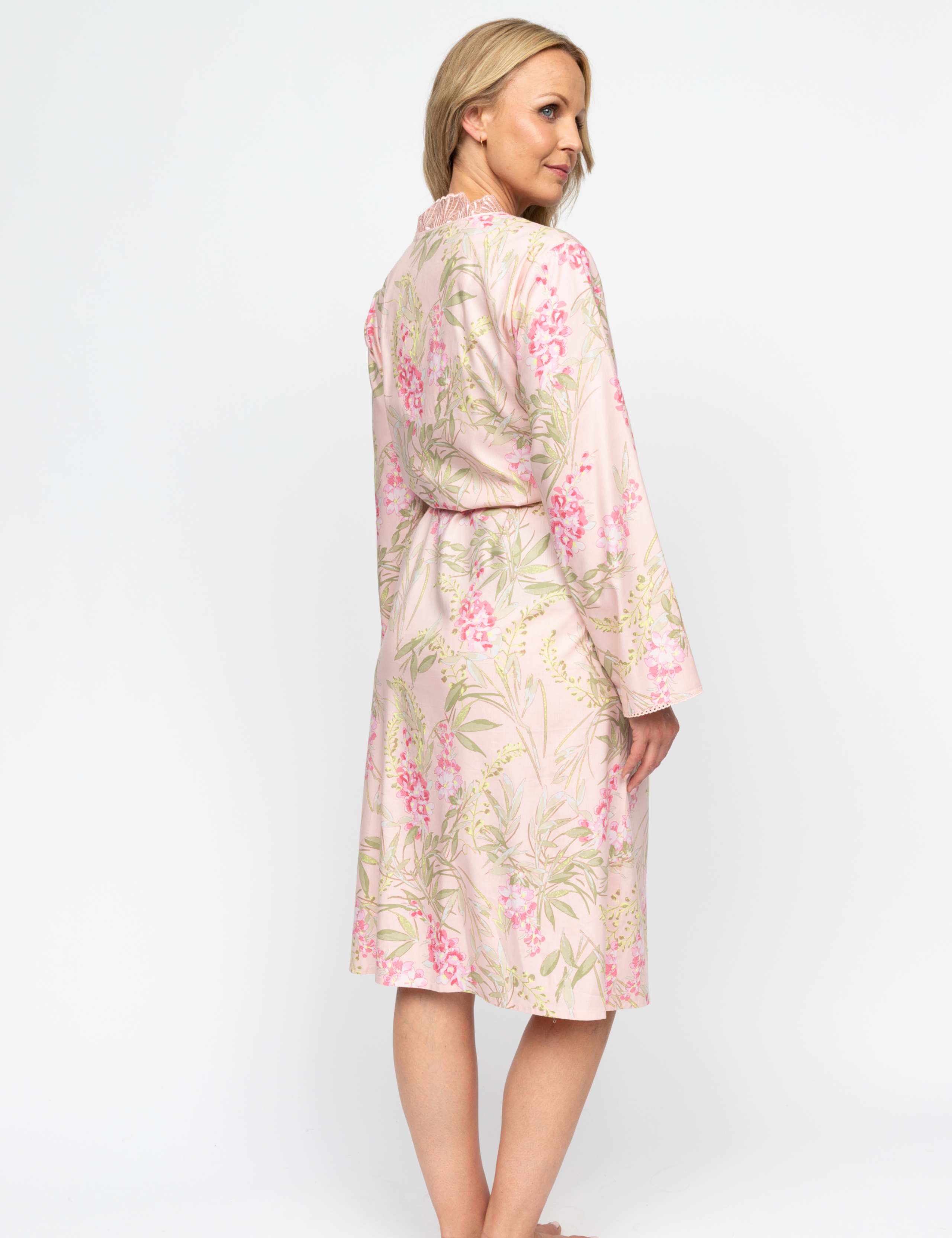 Cotton Modal Floral Dressing Gown 3 of 3