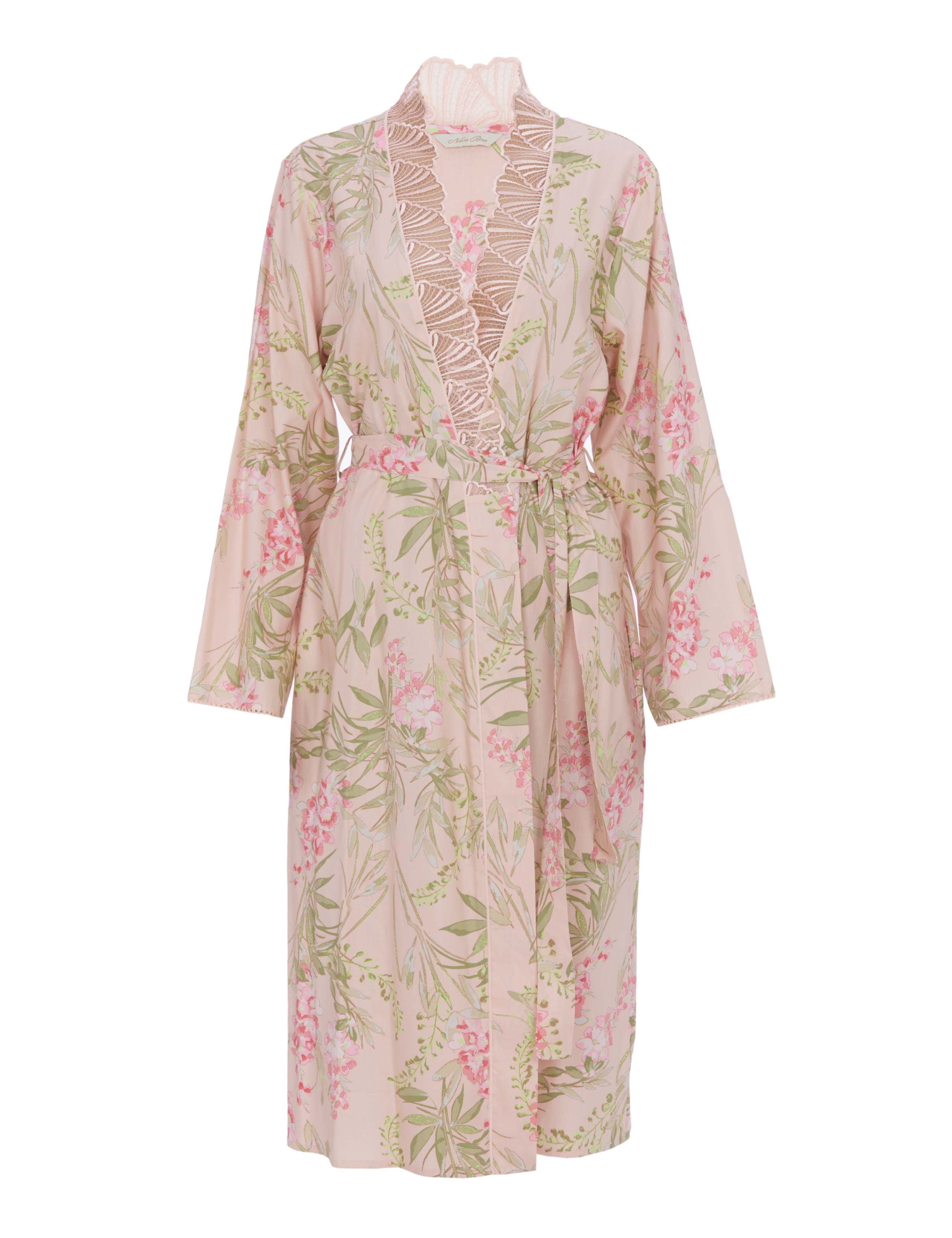 Cotton Modal Floral Dressing Gown 2 of 3