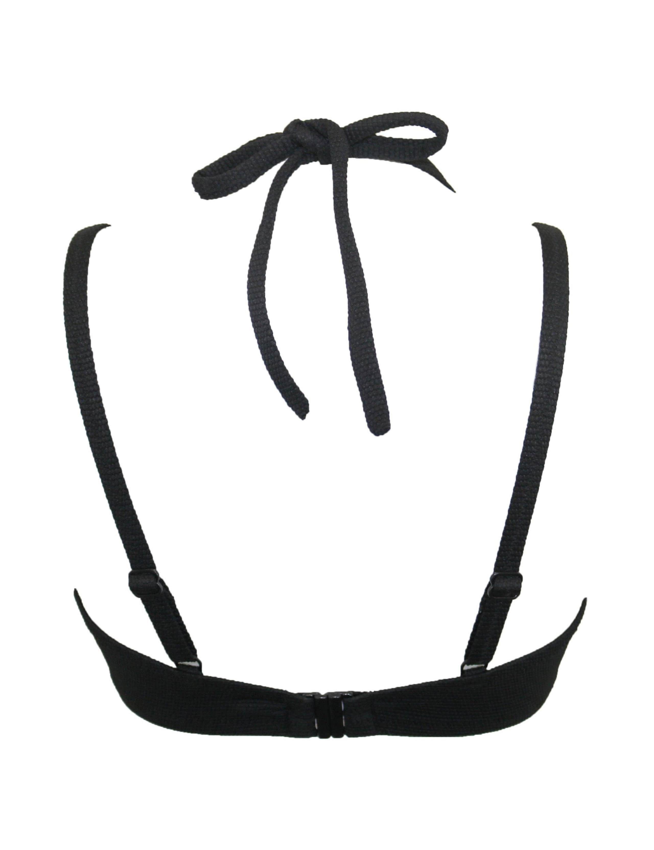 Hawaii Textured Double Strap Underwired Padded Halter Bikini Top 8 of 11